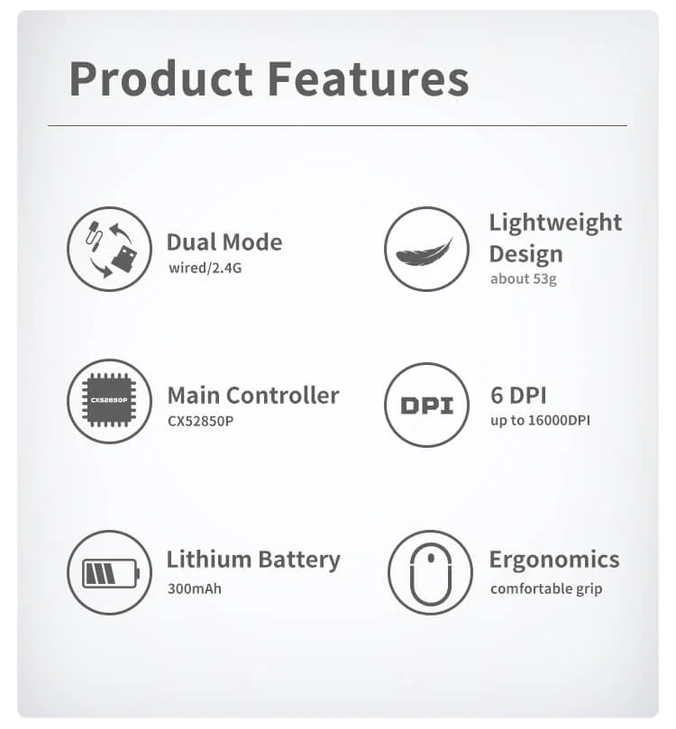 (Sold Out) Ajazz AJ199 MC(Lite) Wireless Gaming Mouse_img_4
