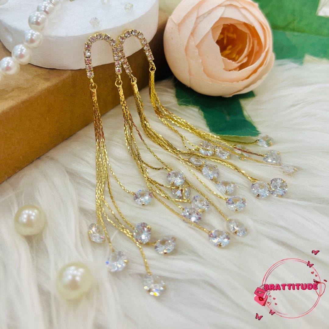 Golden Stone earring