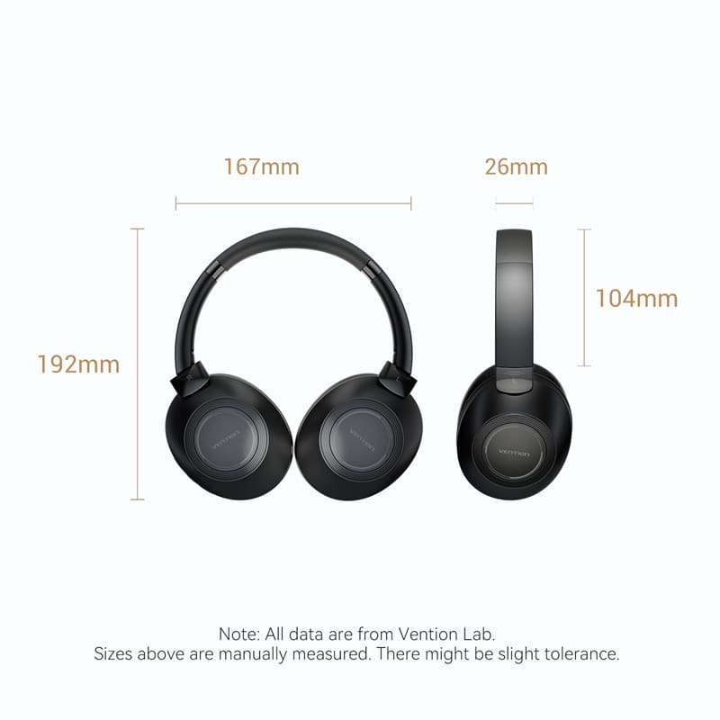 Vention SoundMate S11 Wireless On-Ear Headphones – Black_img_1