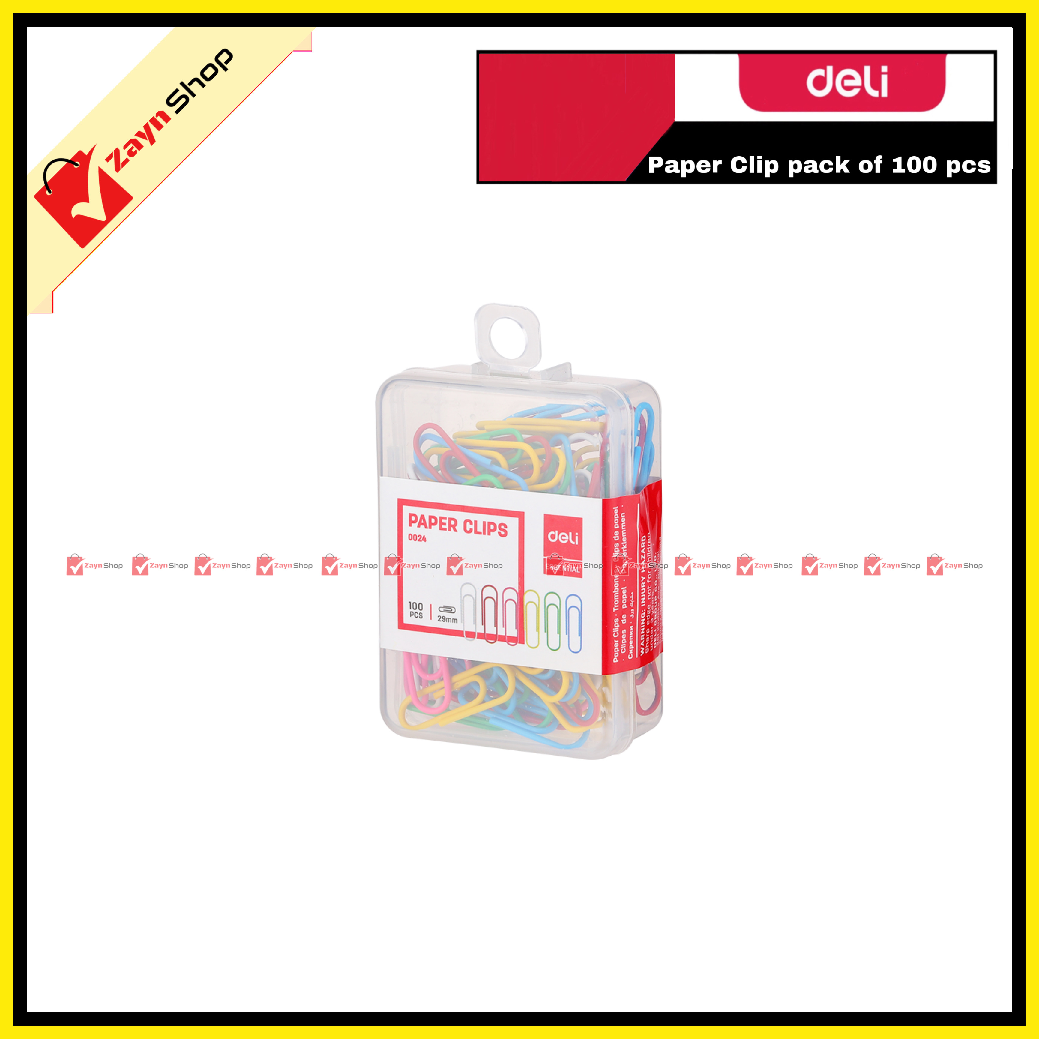 Deli Color Paper Clip Gems clip Pack of 100 pcs_img_1