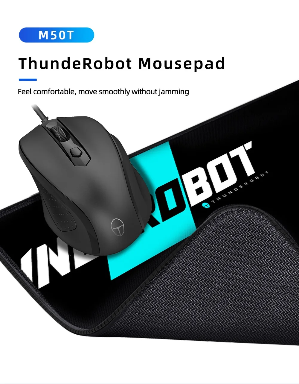 ThundeRobot M50T USB Mouse and Mousepad Combo | 2-in-one combo_img_2