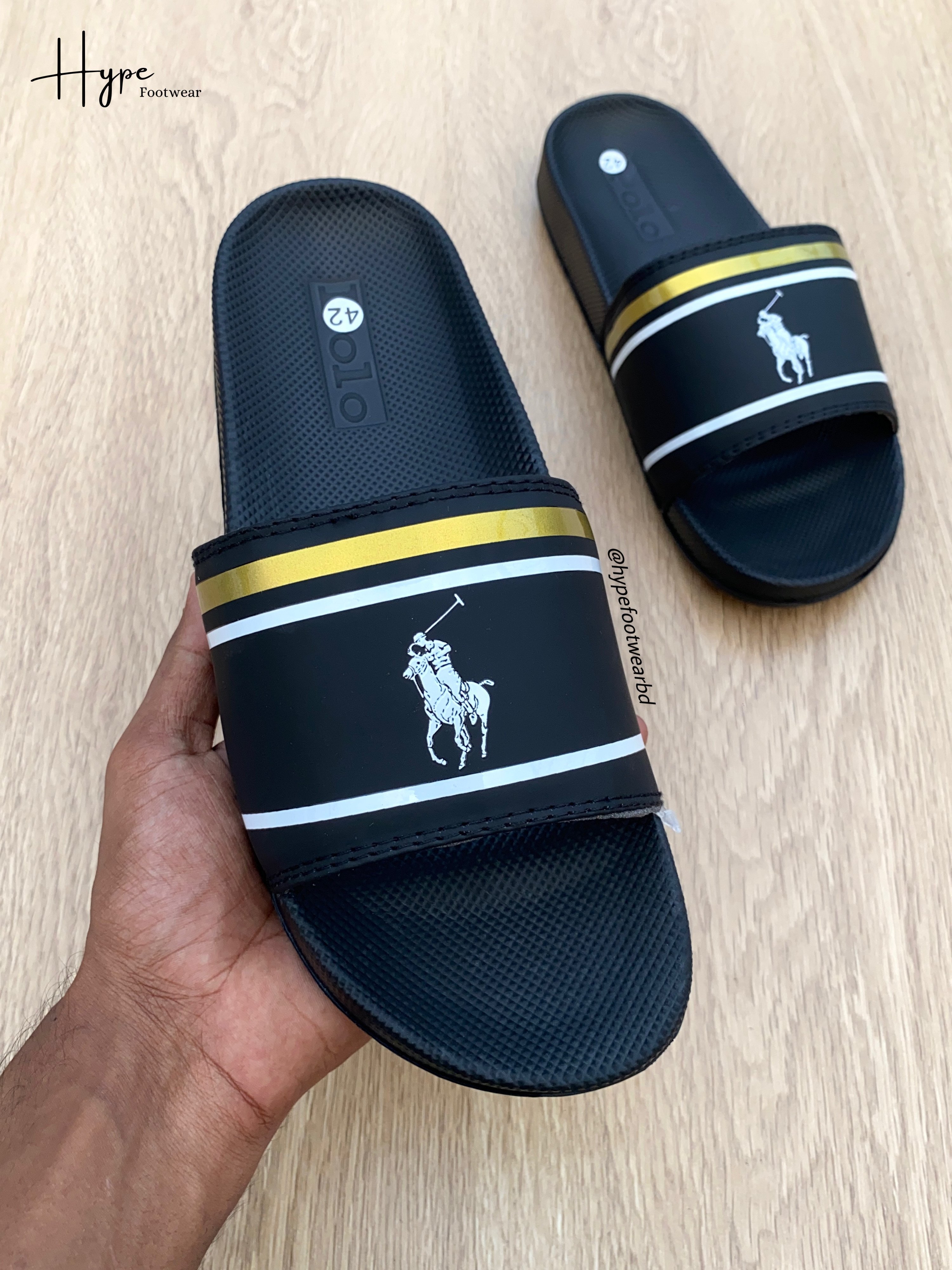 Polo Ralph Lauren Slide (Black-Gold)_img_0