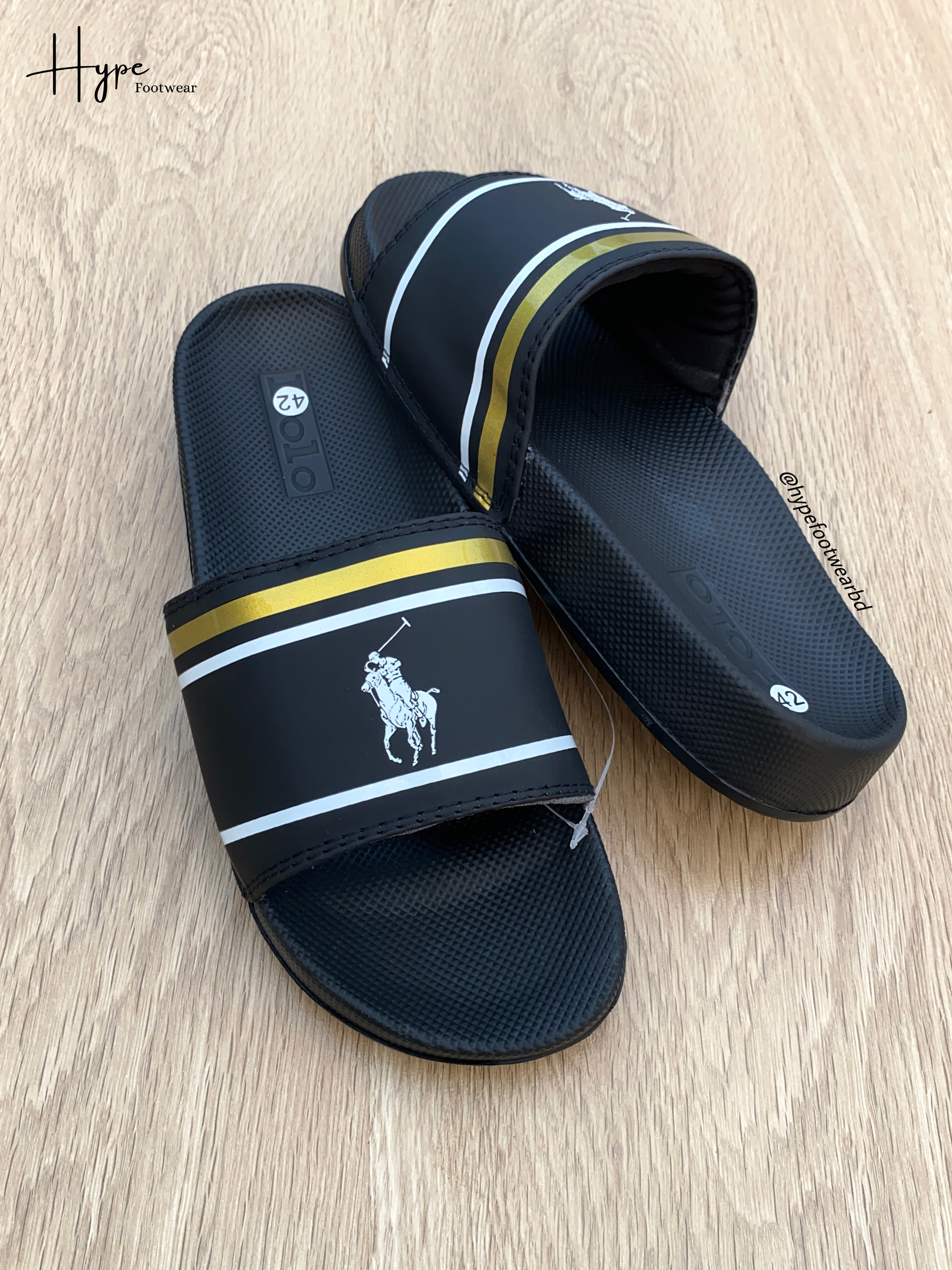 Polo Ralph Lauren Slide (Black-Gold)_img_1