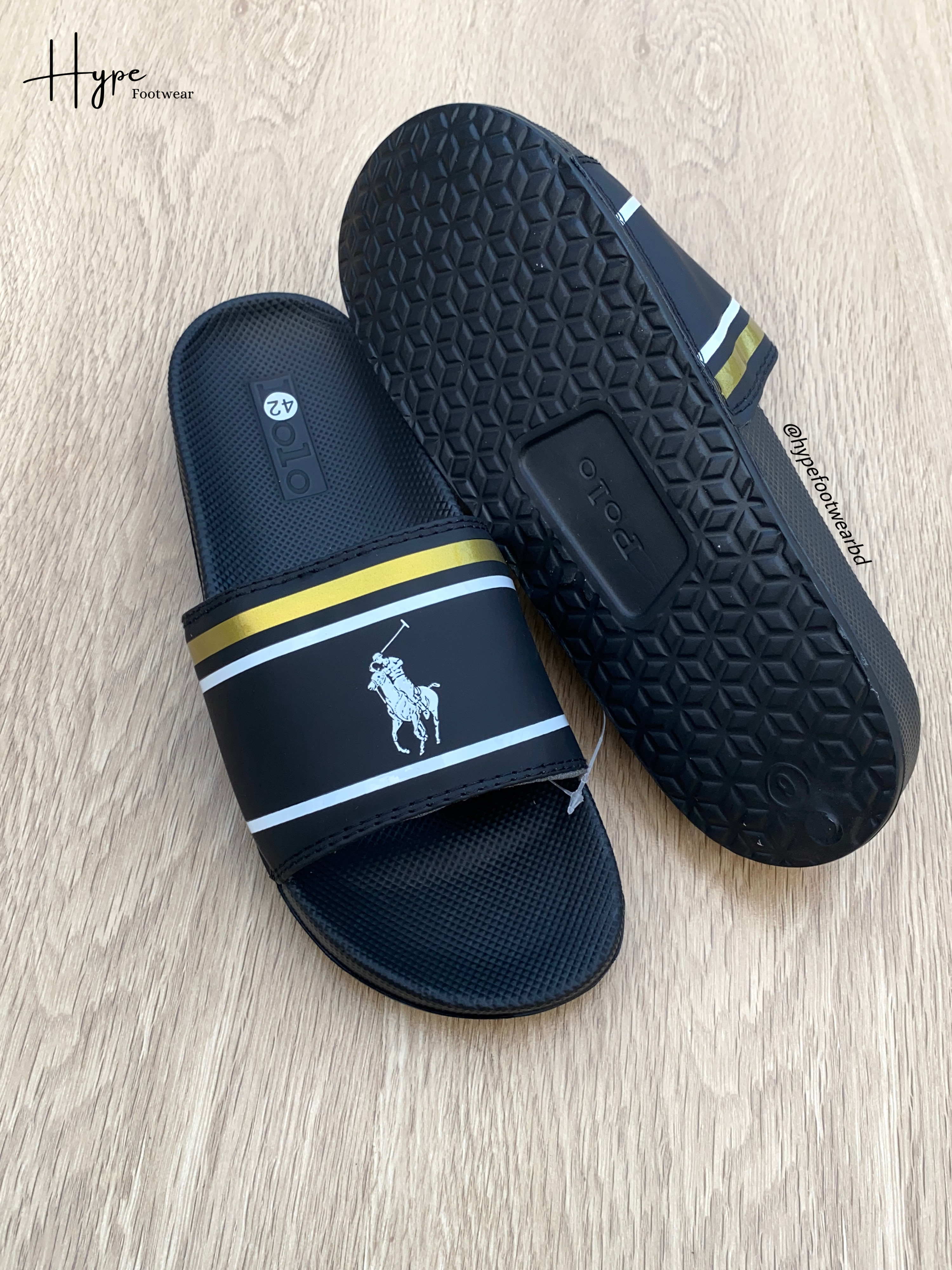 Polo Ralph Lauren Slide (Black-Gold)_img_2