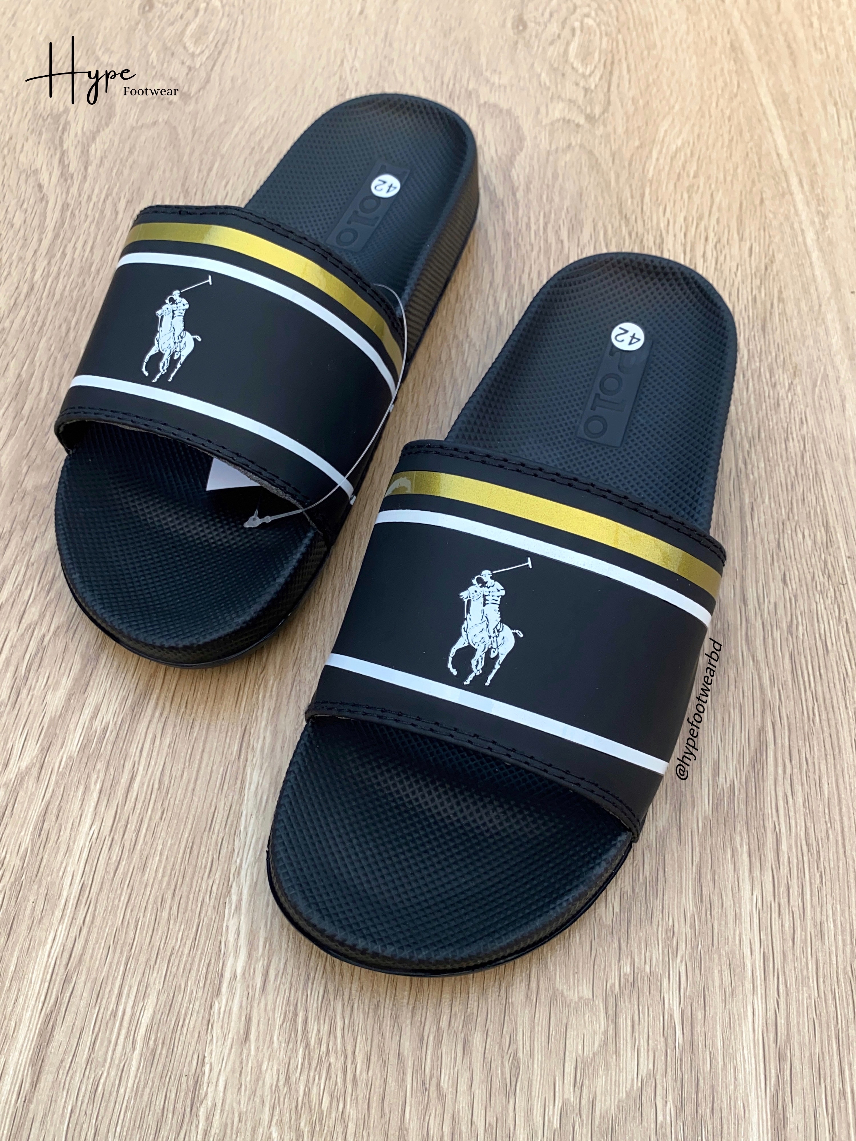 Polo Ralph Lauren Slide (Black-Gold)_img_3