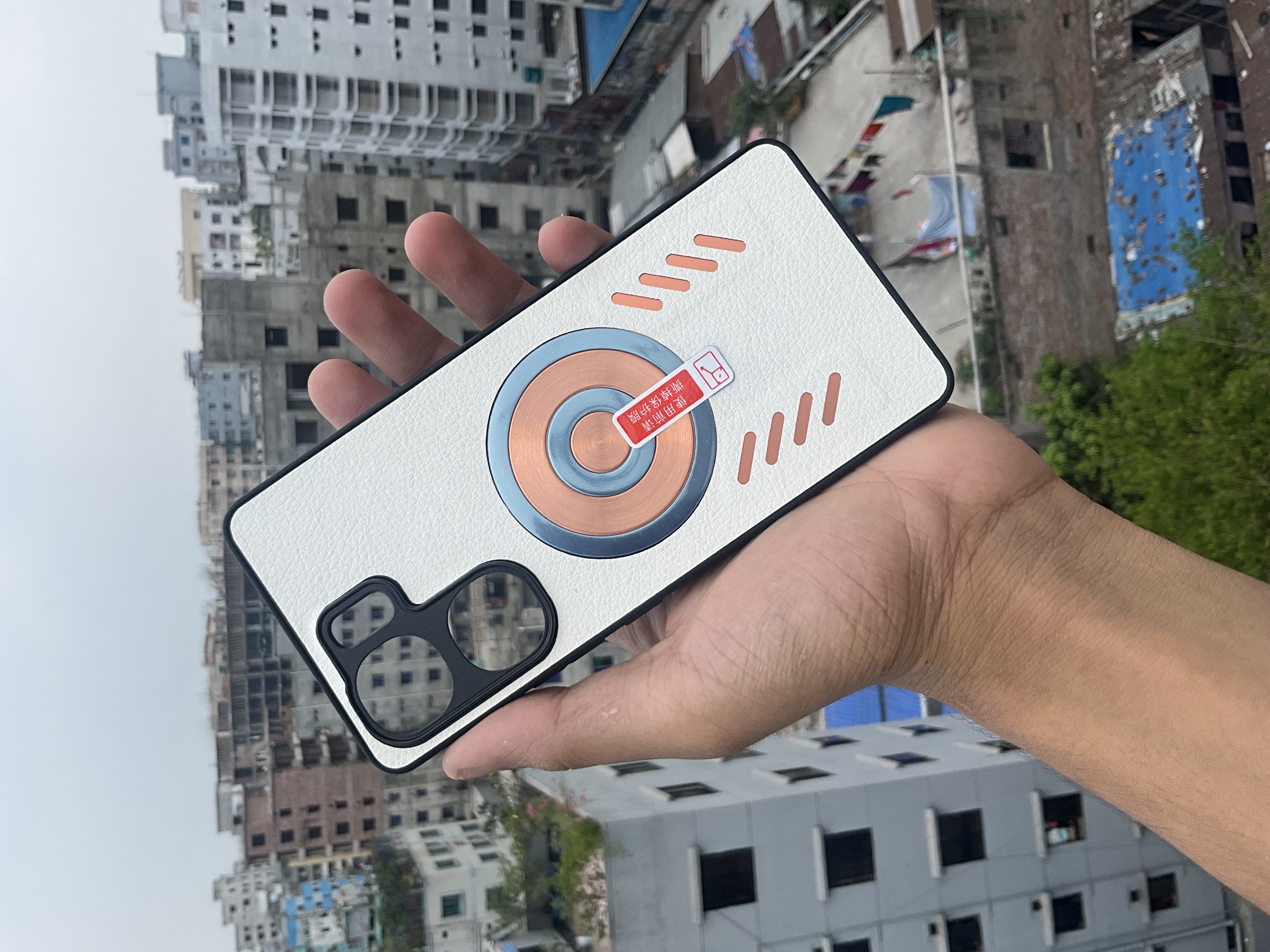 IQOO Neo9 magnetic leather texture brass heat dissipation protective cover_img_1