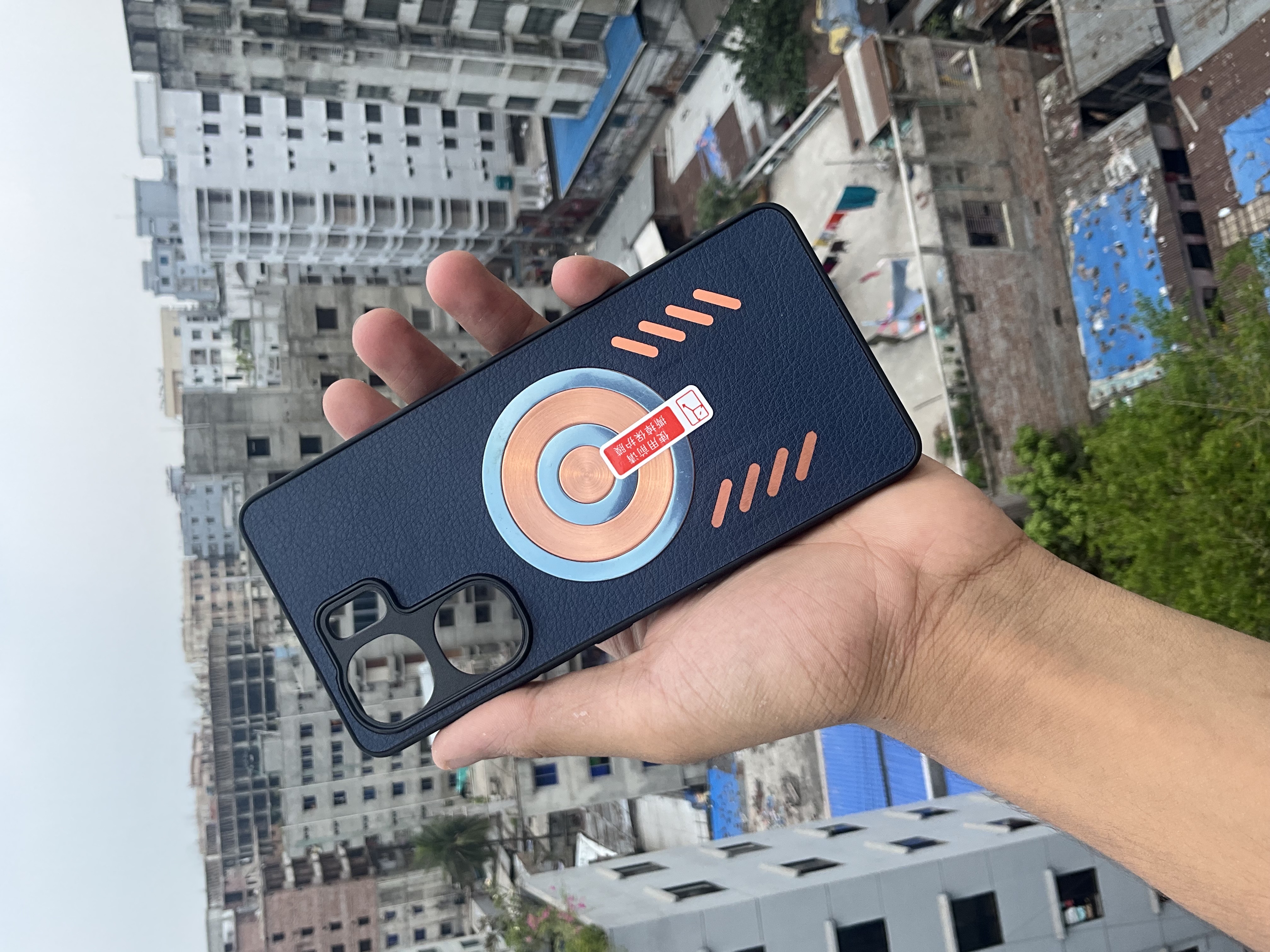 IQOO Neo9 magnetic leather texture brass heat dissipation protective cover_img_3