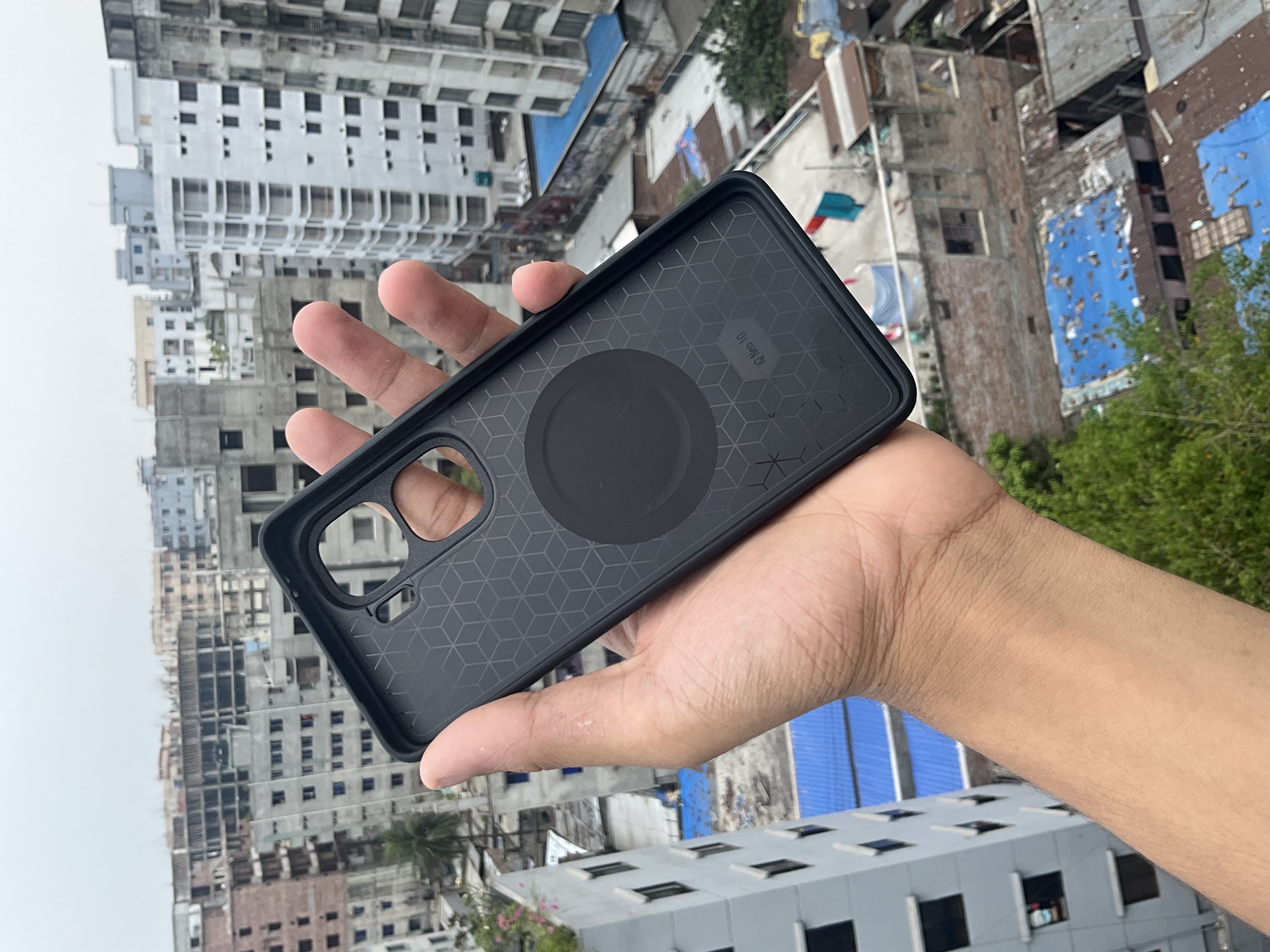 IQOO Neo9 magnetic leather texture brass heat dissipation protective cover_img_4