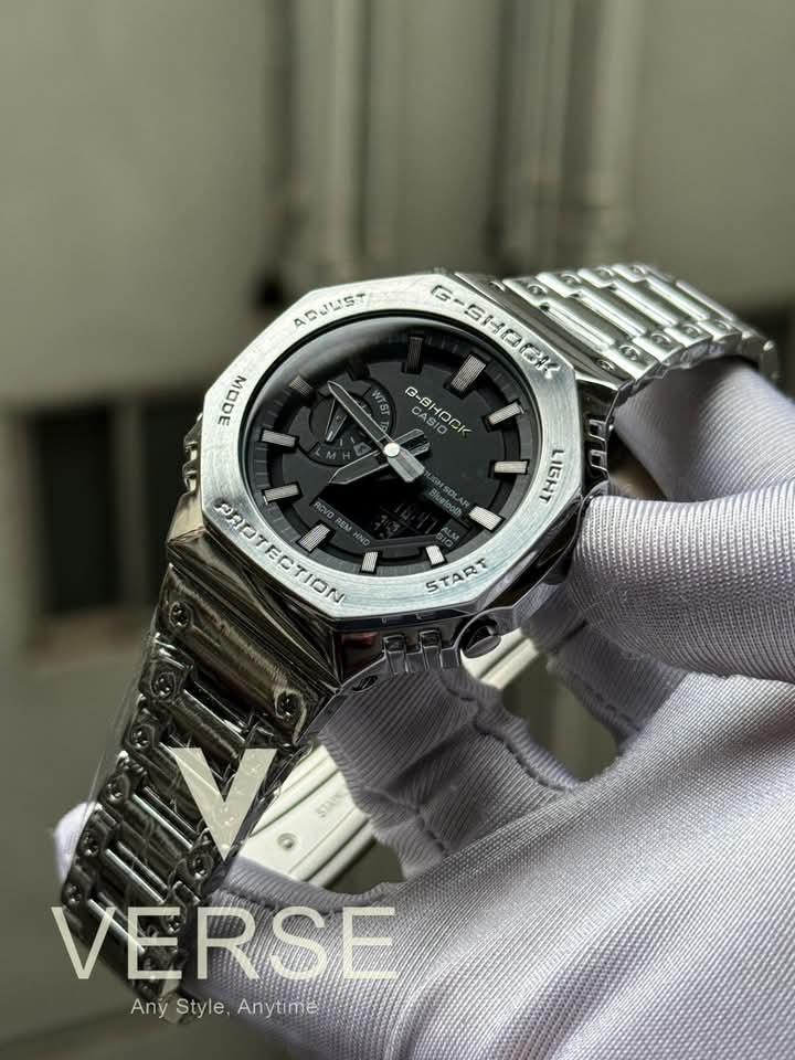 Gshock GA2100 Chain moded silver