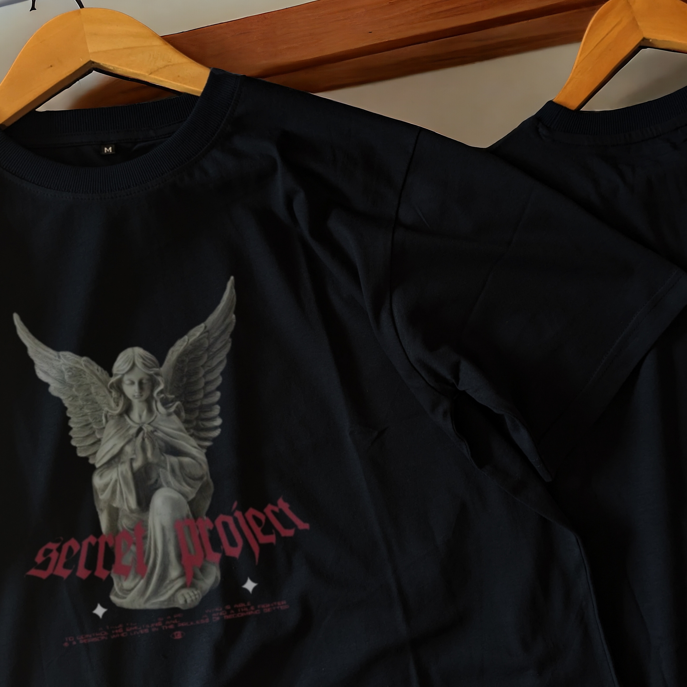 secret project Black oversized t-shirt