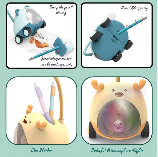 Foldable LED Study Lamp with Pen Holder & Sharpener for Kids_img_1