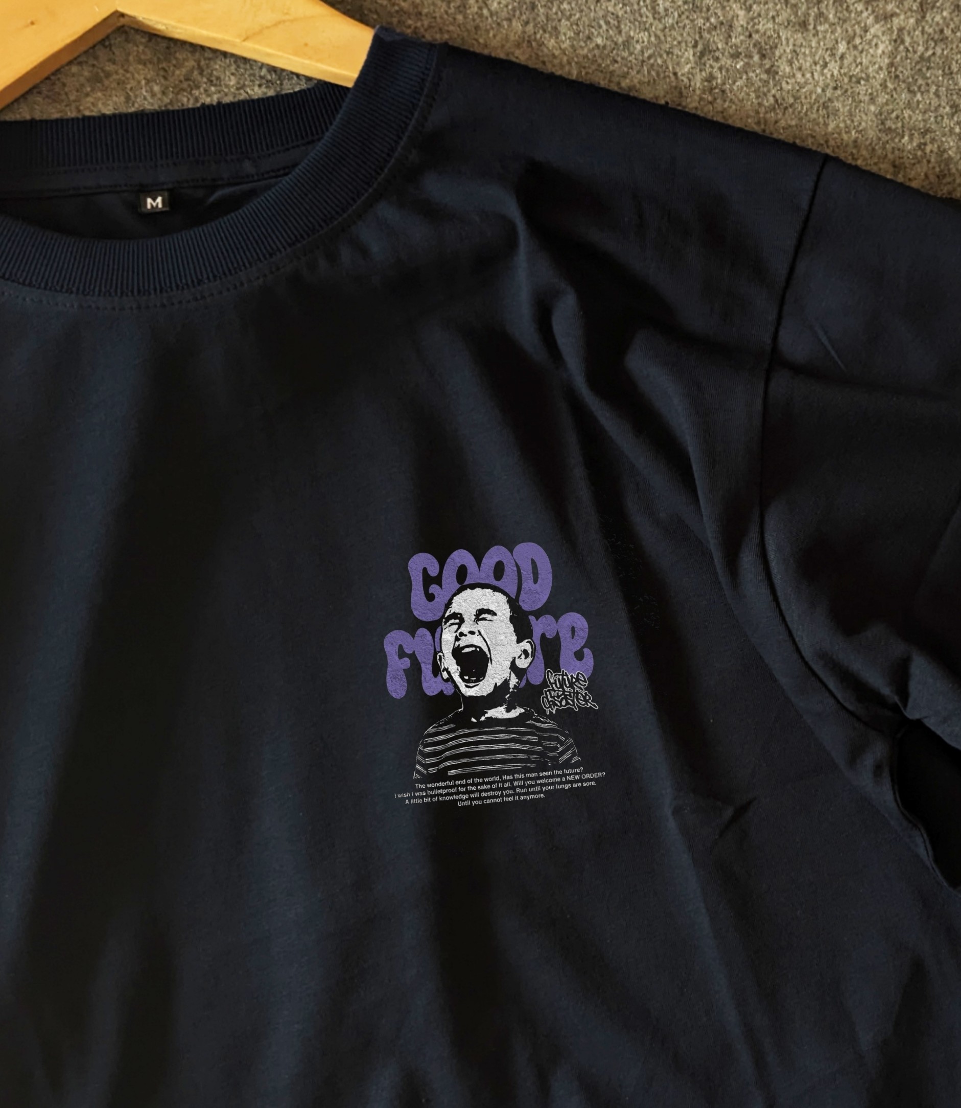 Face printed black oversized t-shirt_img_3