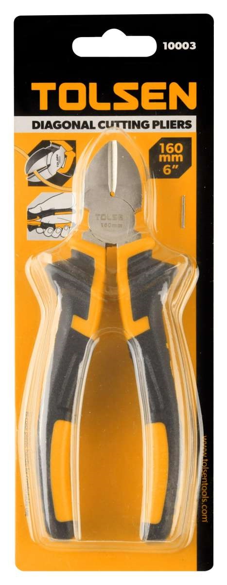 Tolsen 6" Diagonal Cutting Pliers, 160mm TPR Handle Model: 10003_img_2
