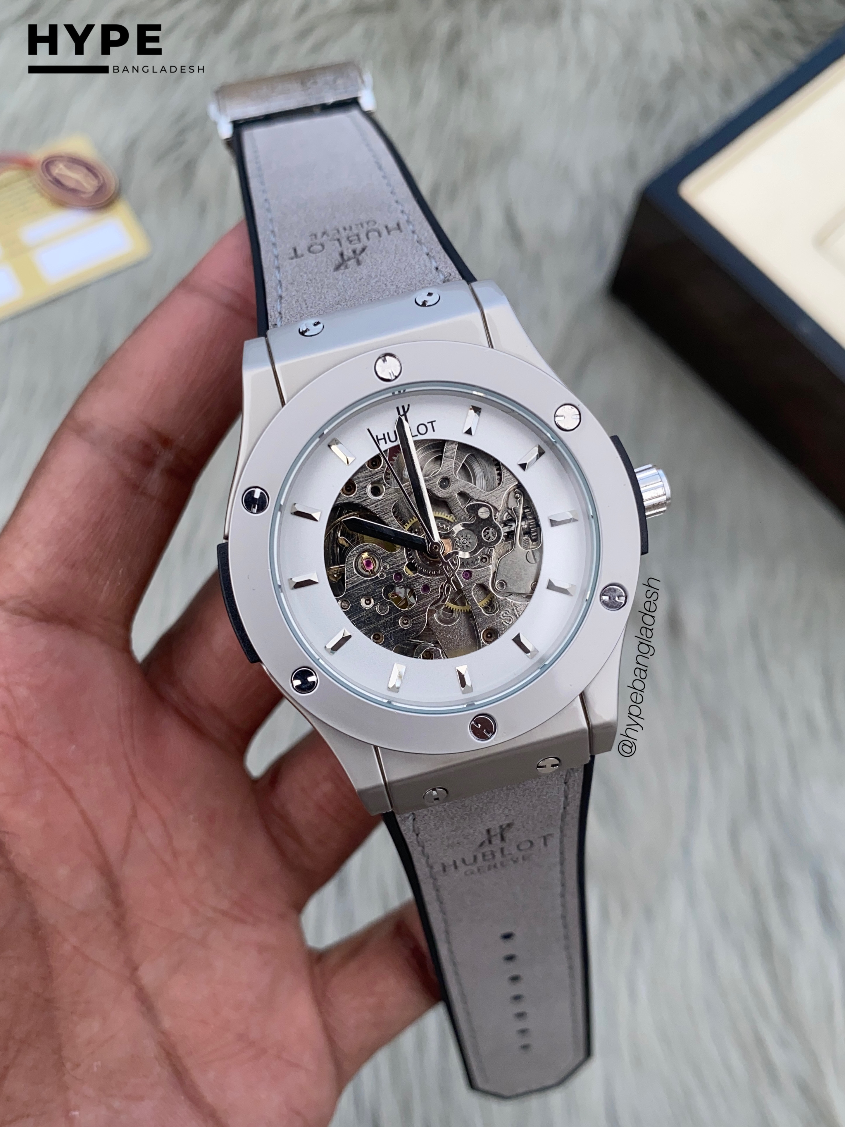 Hublot automatic silicone belt (Grey)_img_0