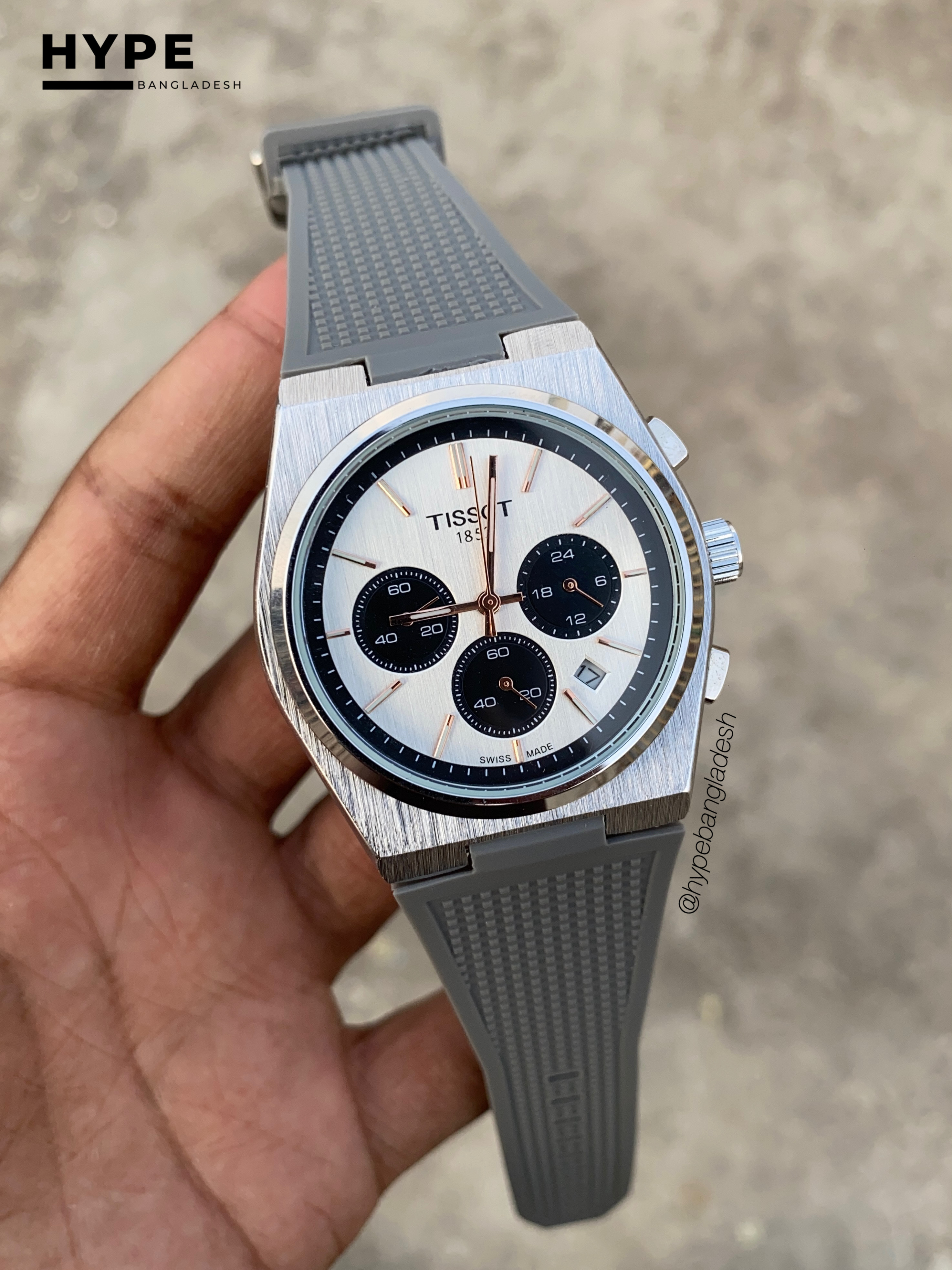 Tissot PRX chronograph ash silicone strap & panda dial_img_0