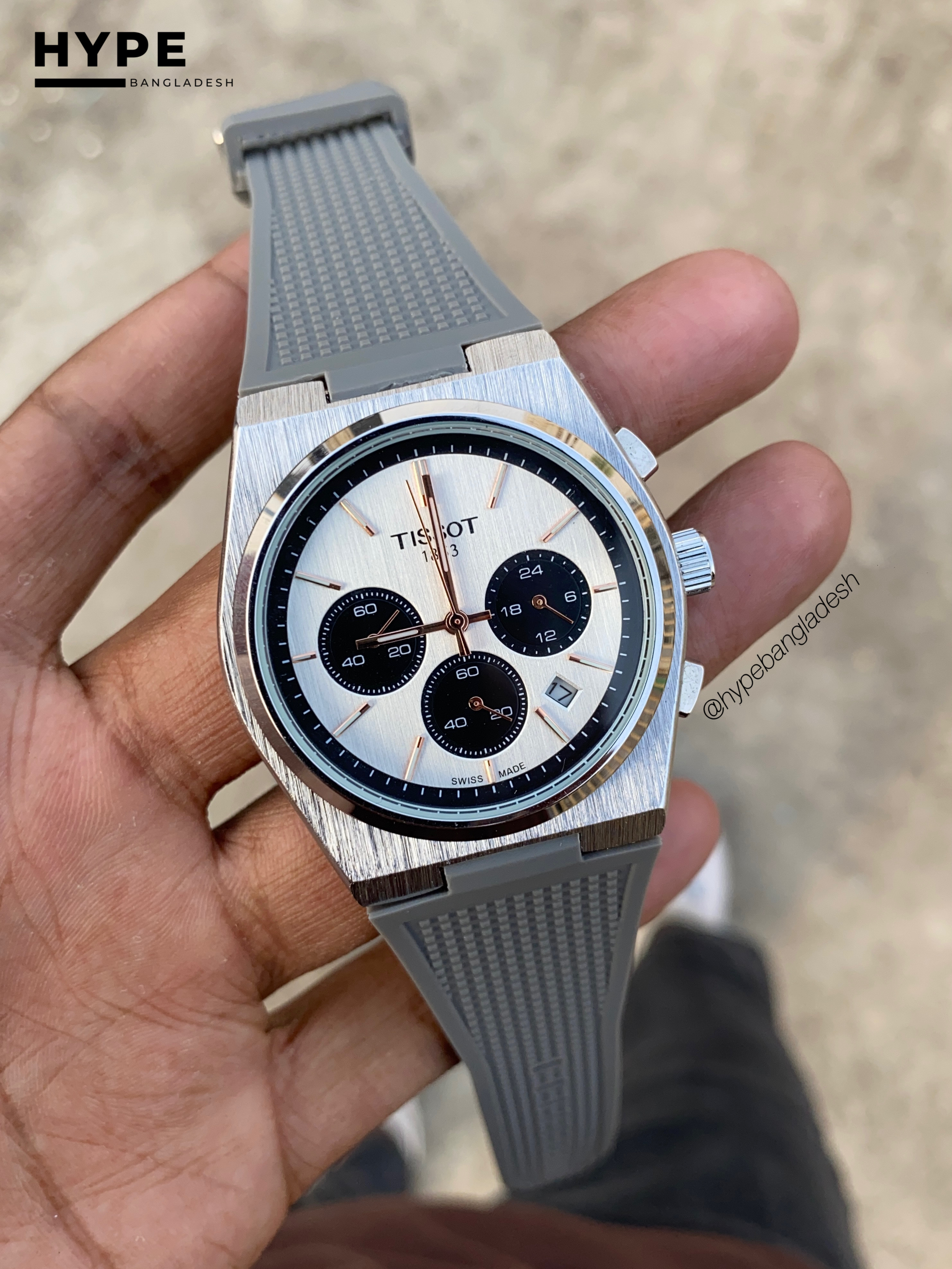 Tissot PRX chronograph ash silicone strap & panda dial_img_4