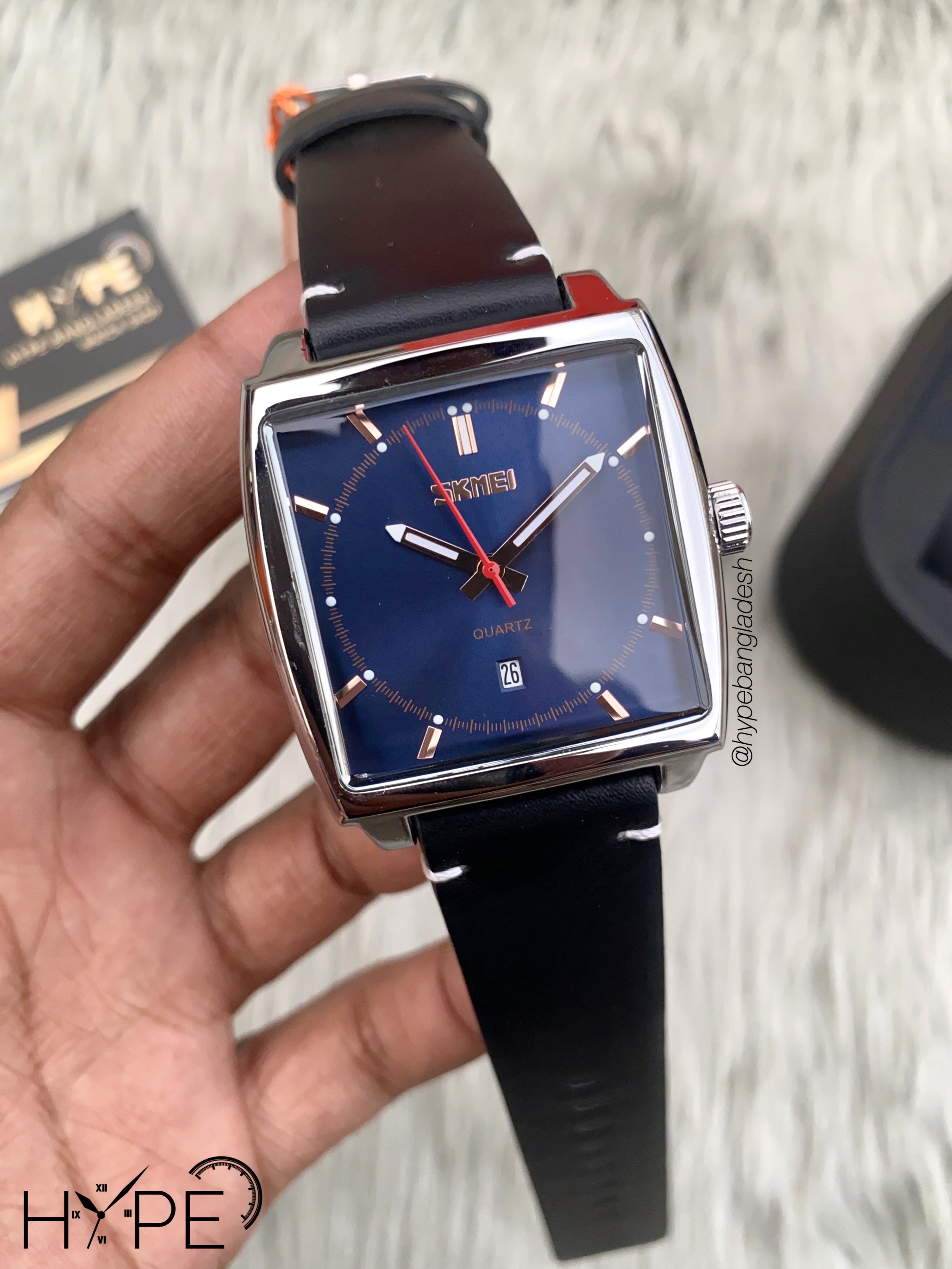 Skmei square dial leather belt (blue)_img_0