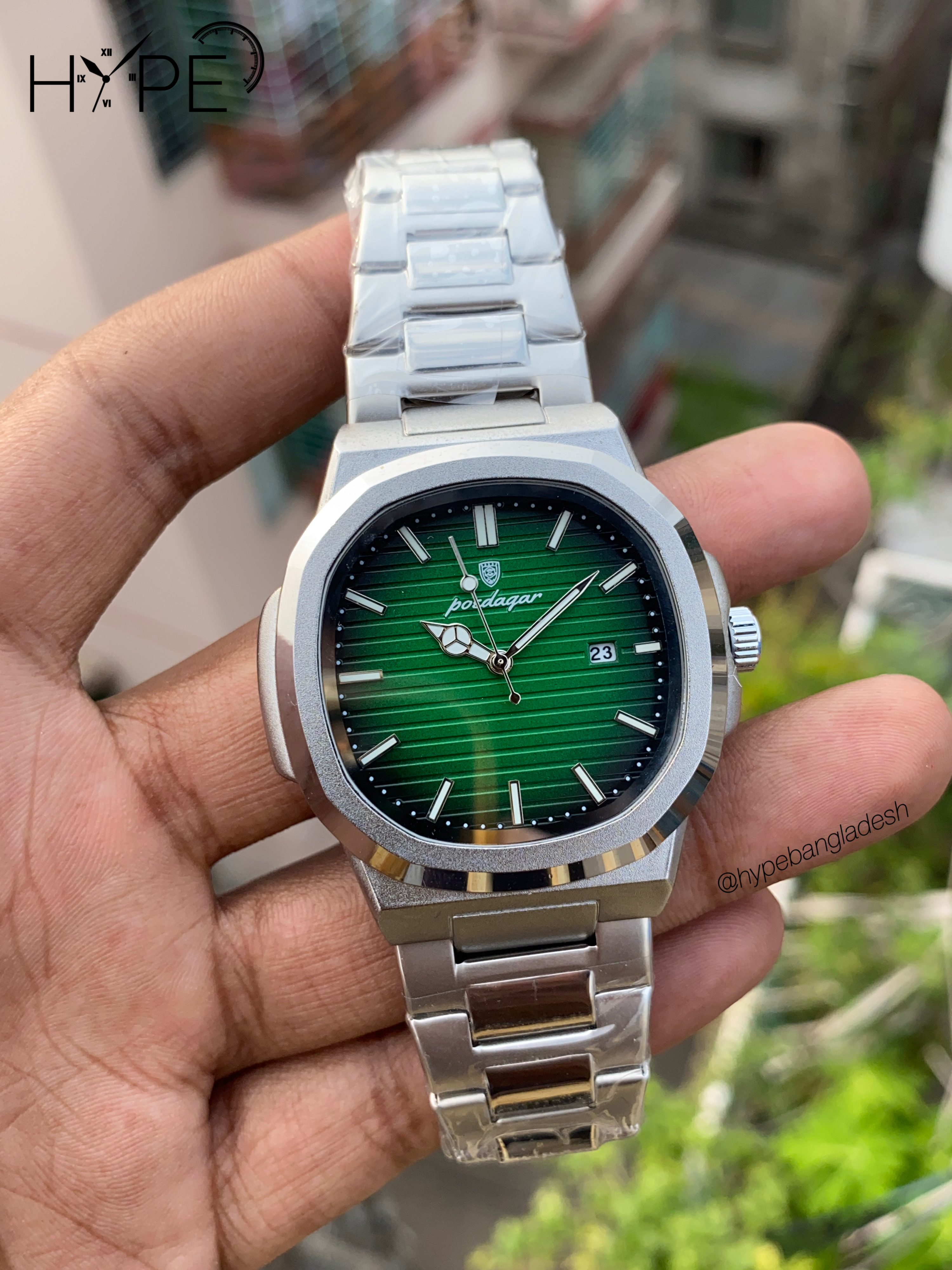 Poedagar Quartz green dial_img_0