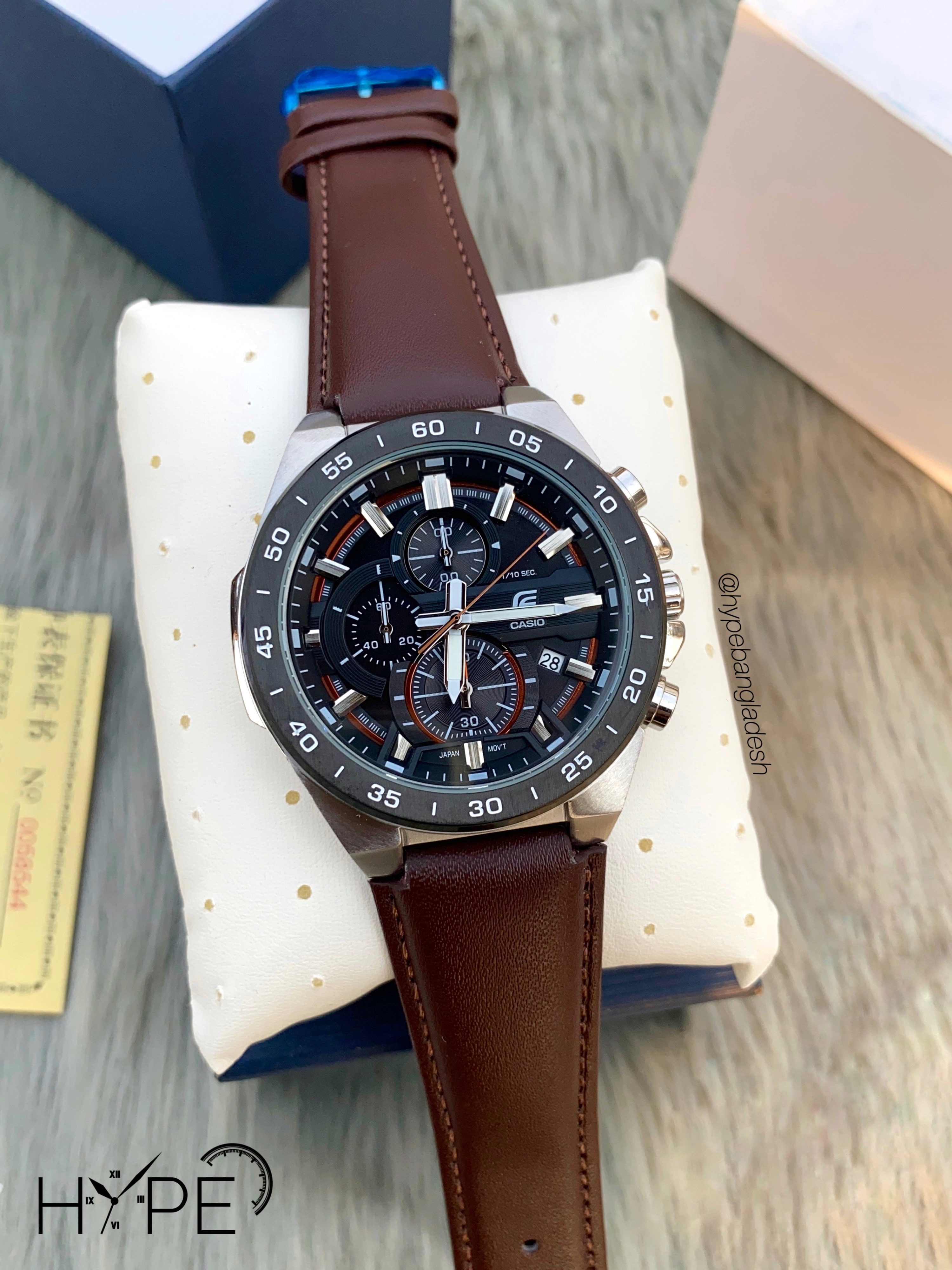 Edifice 1:1 chronograph leather belt (brown)_img_0