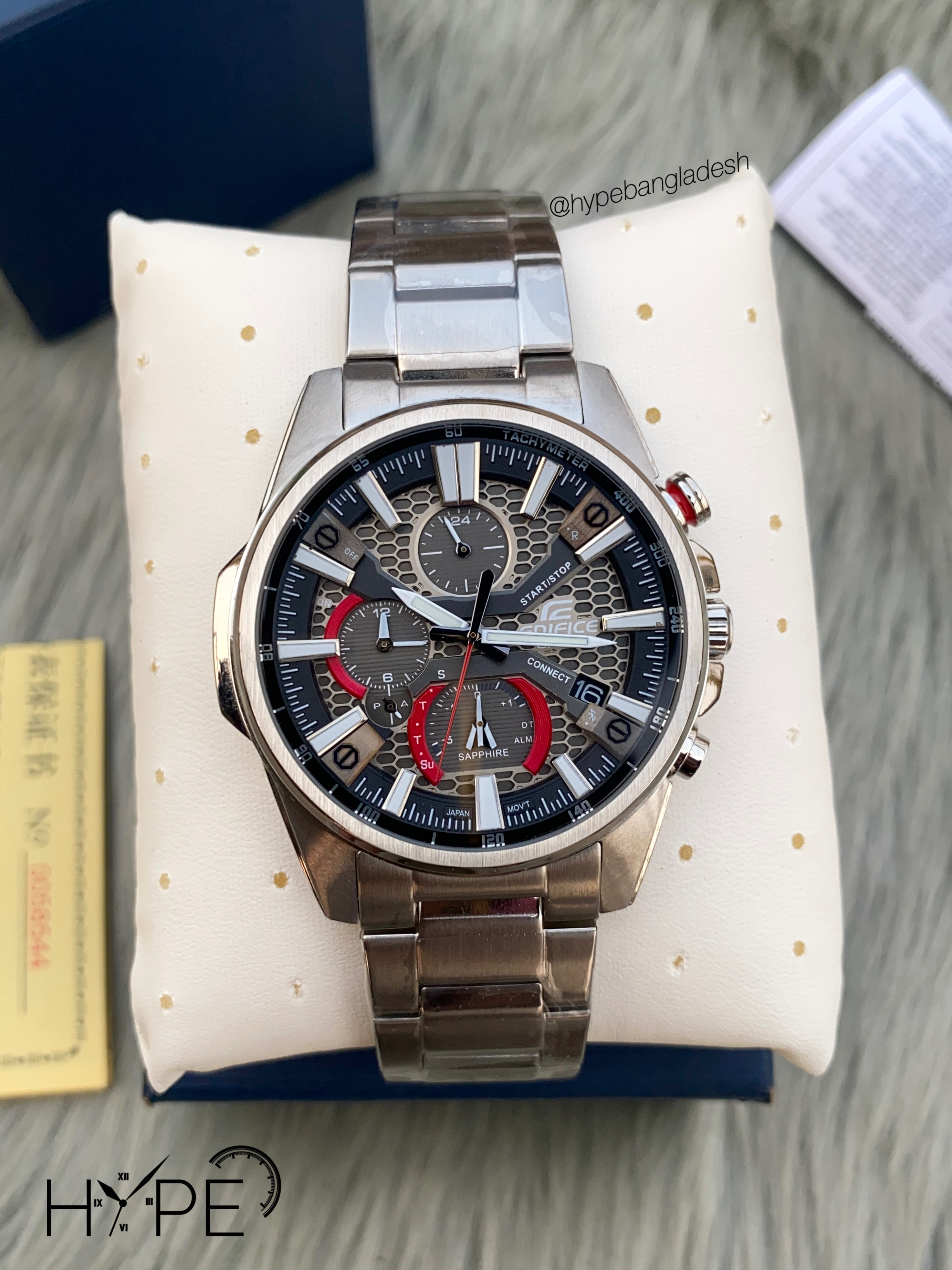 Edifice 1:1 chronograph stainless steel chain (ash dial)_img_0