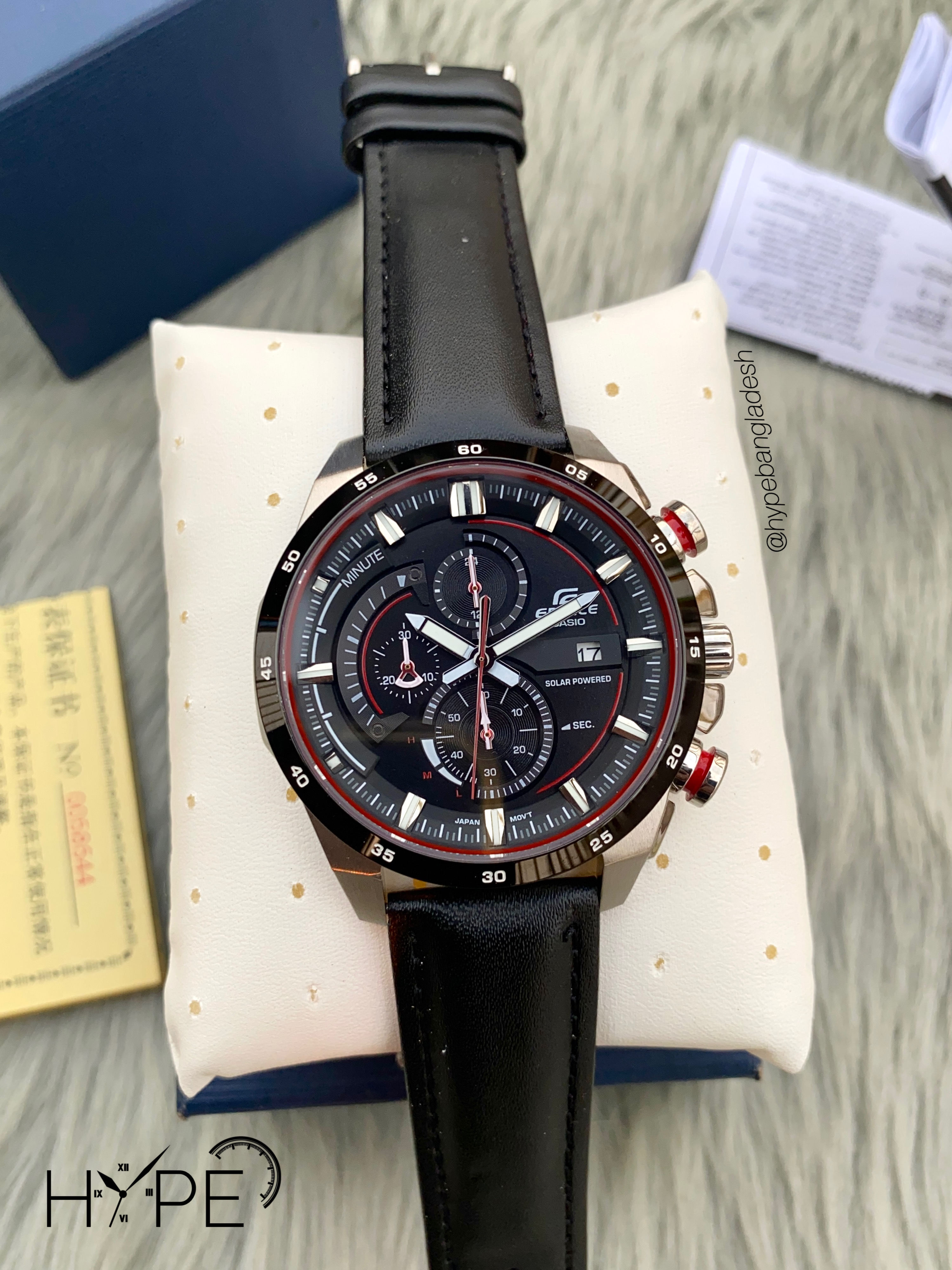 Edifice 1:1 chronograph leather belt (black)_img_0