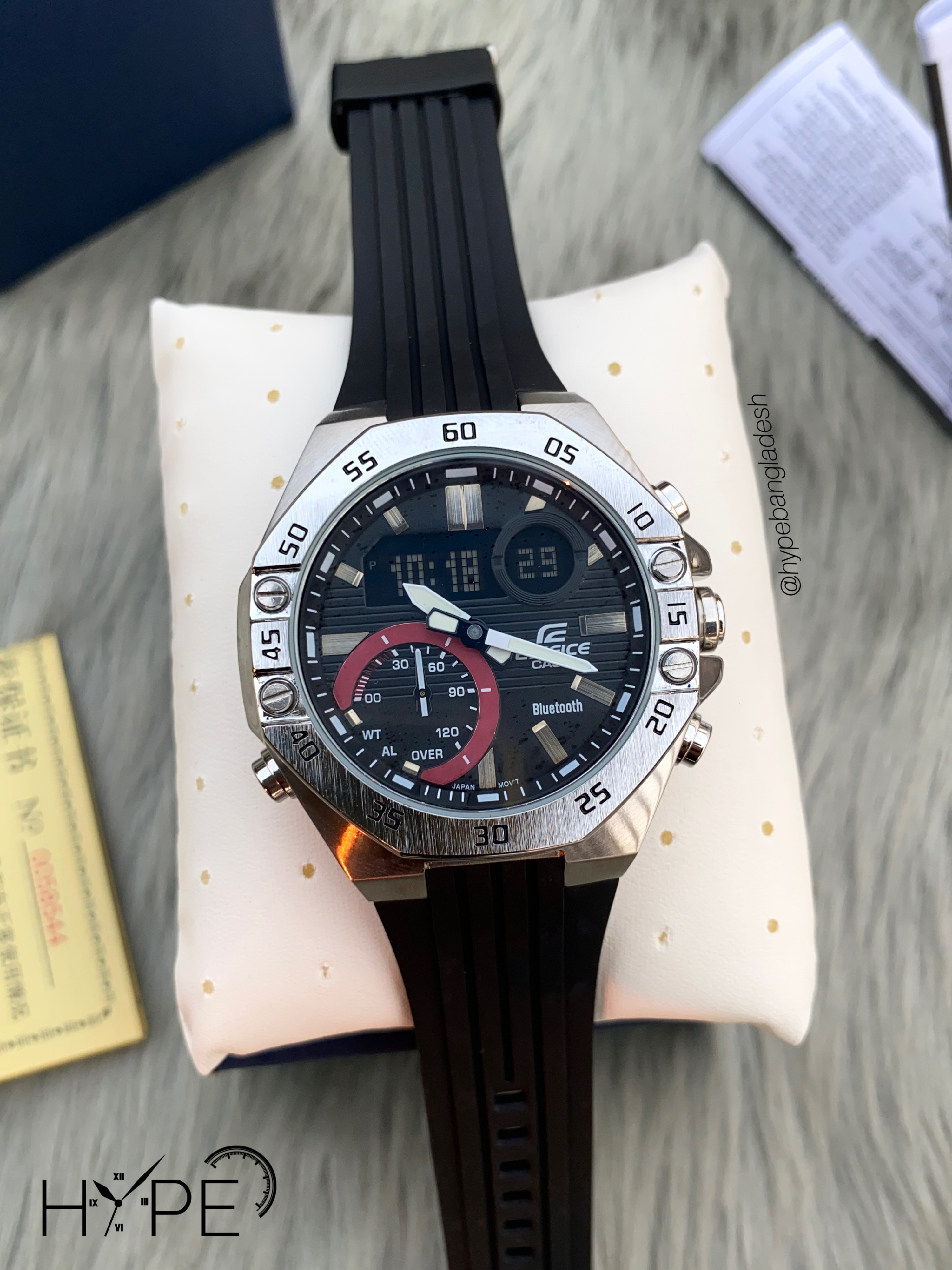 Edifice 1:1 chronograph silicone belt (black )_img_0