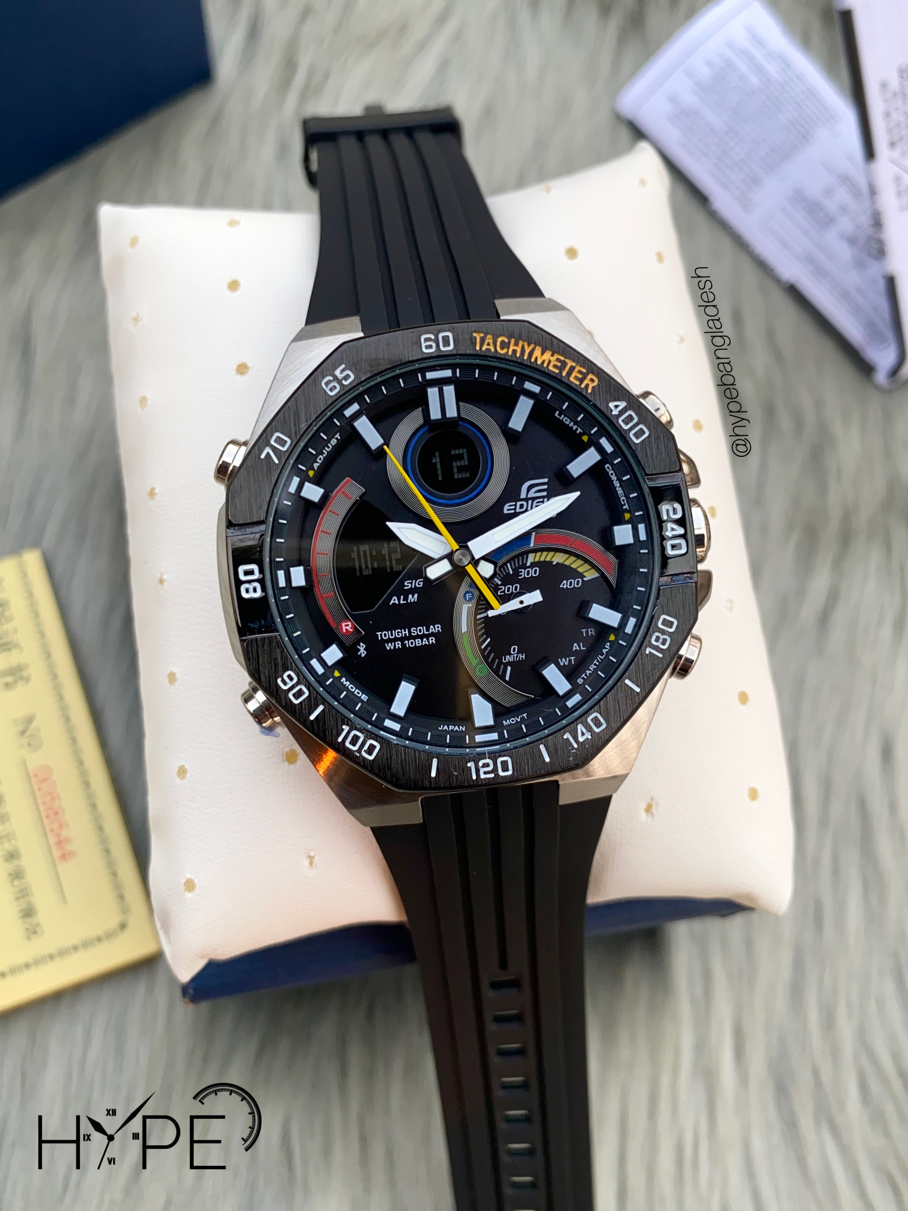 Edifice 1:1 chronograph silicone belt (black)_img_0