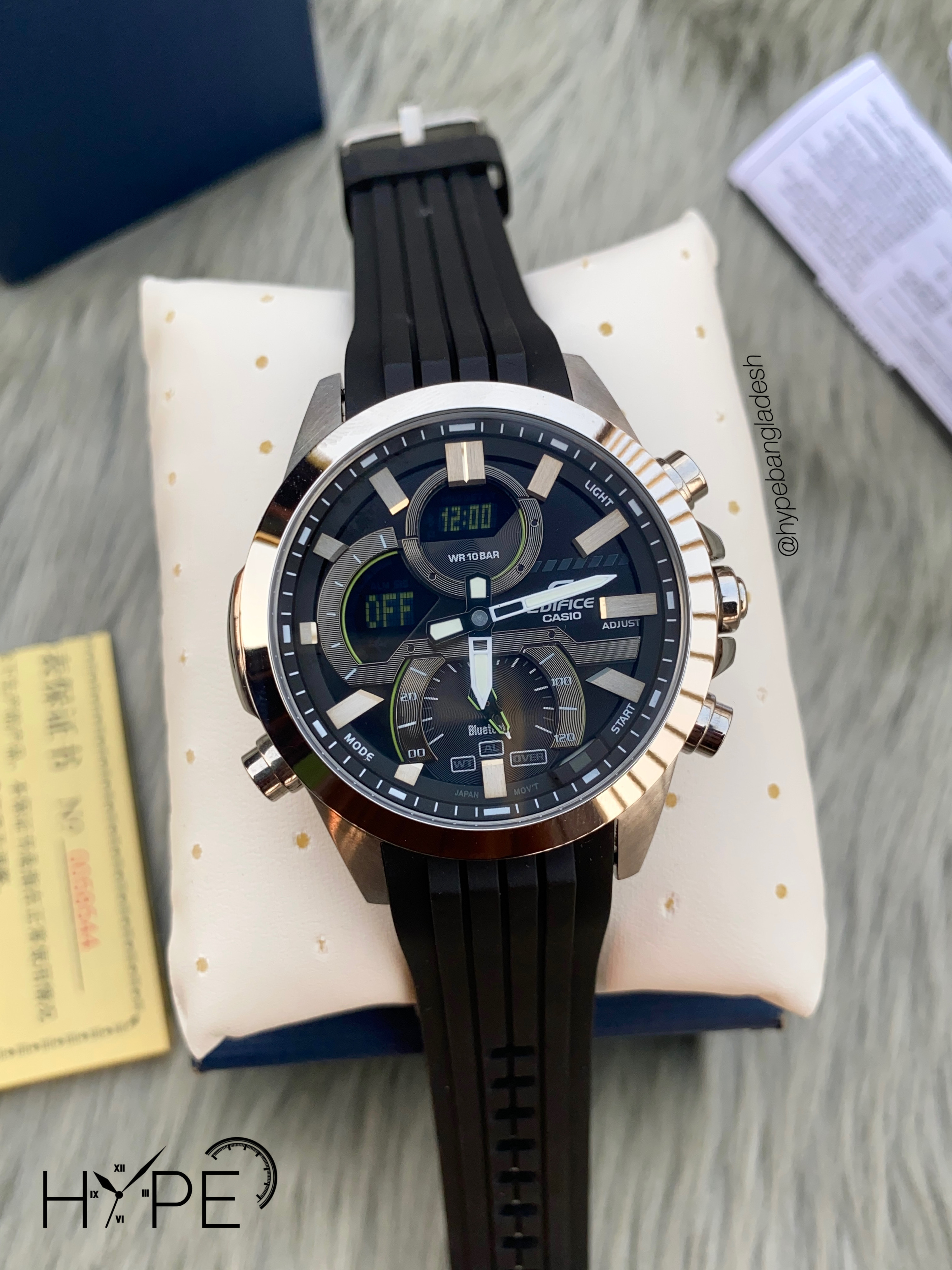 Edifice 1:1 chronograph silicone belt (black)_img_0