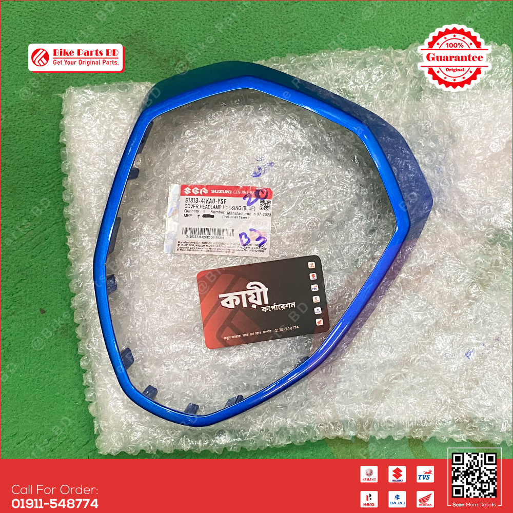 Headlight Housing Cover (Blue) for Suzuki Gixxer (New Model) bike._img_1