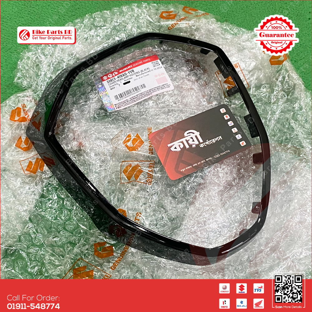 Headlight Housing Cover (Black) for Suzuki Gixxer (New Model) bike._img_1