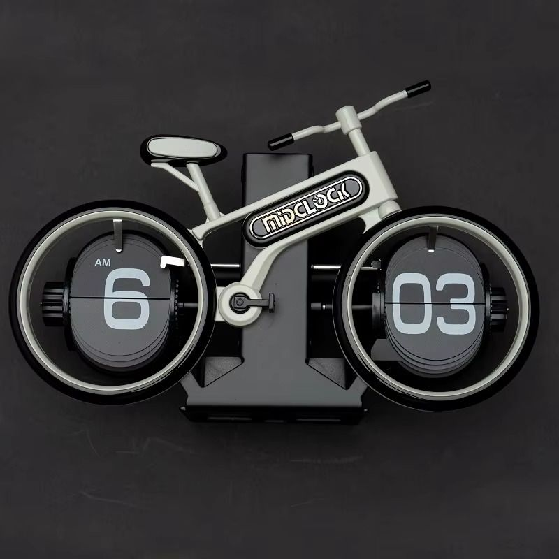 MidClock HY-F117 Unique Bicycle Vintage Flip Desk Clock_img_0