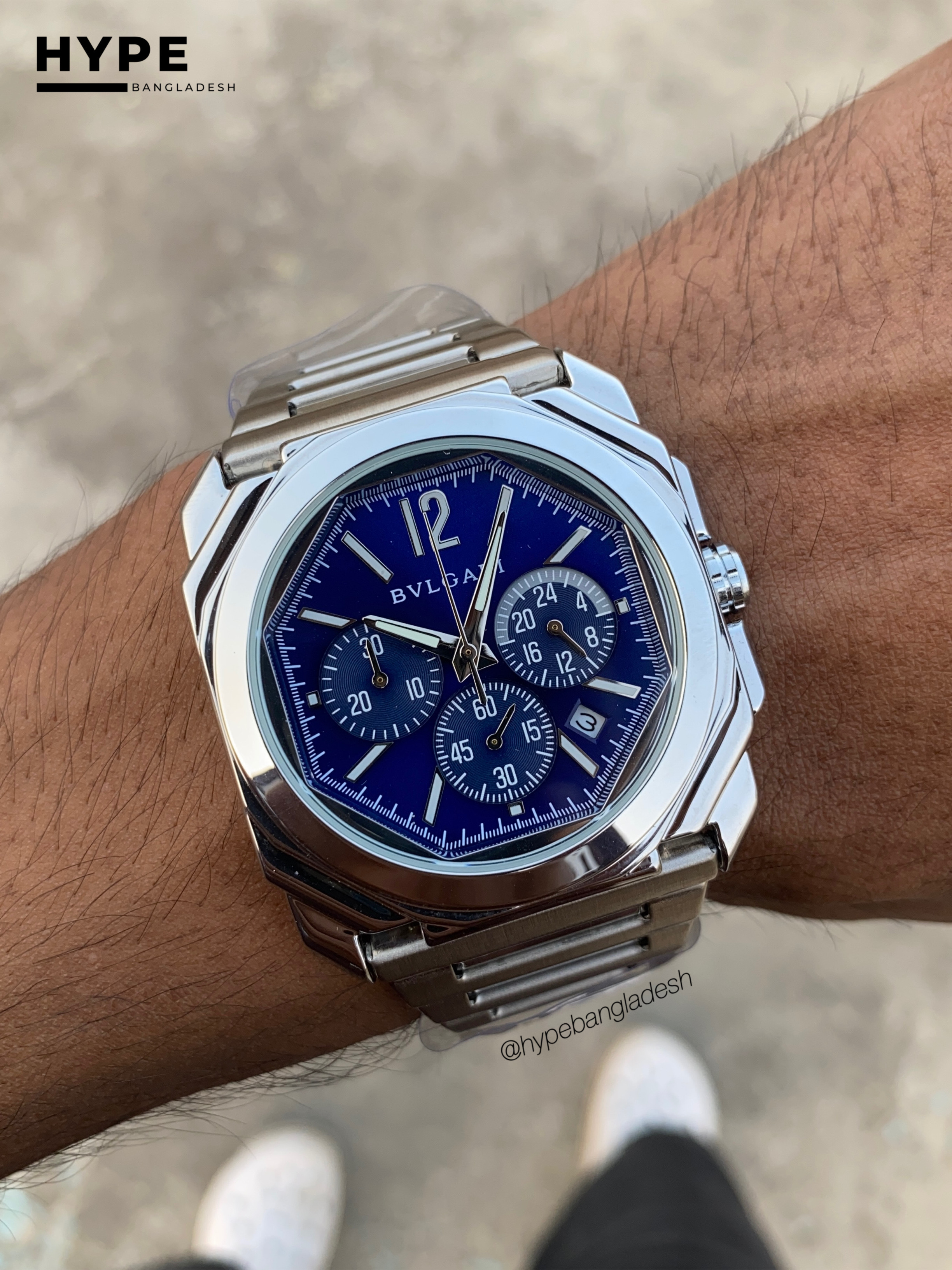 Bvlgari octo chronograph blue dial_img_2