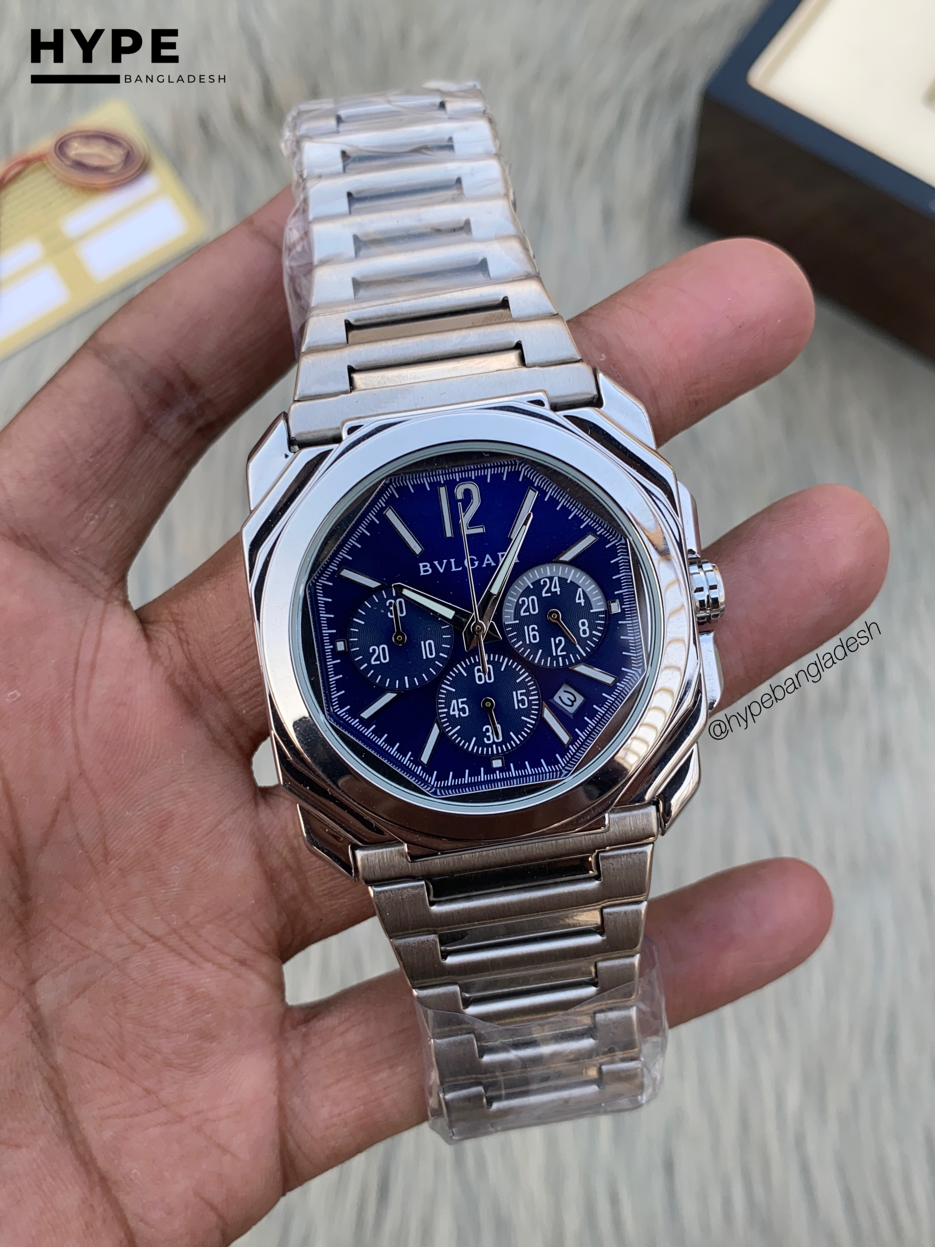 Bvlgari octo chronograph blue dial_img_3