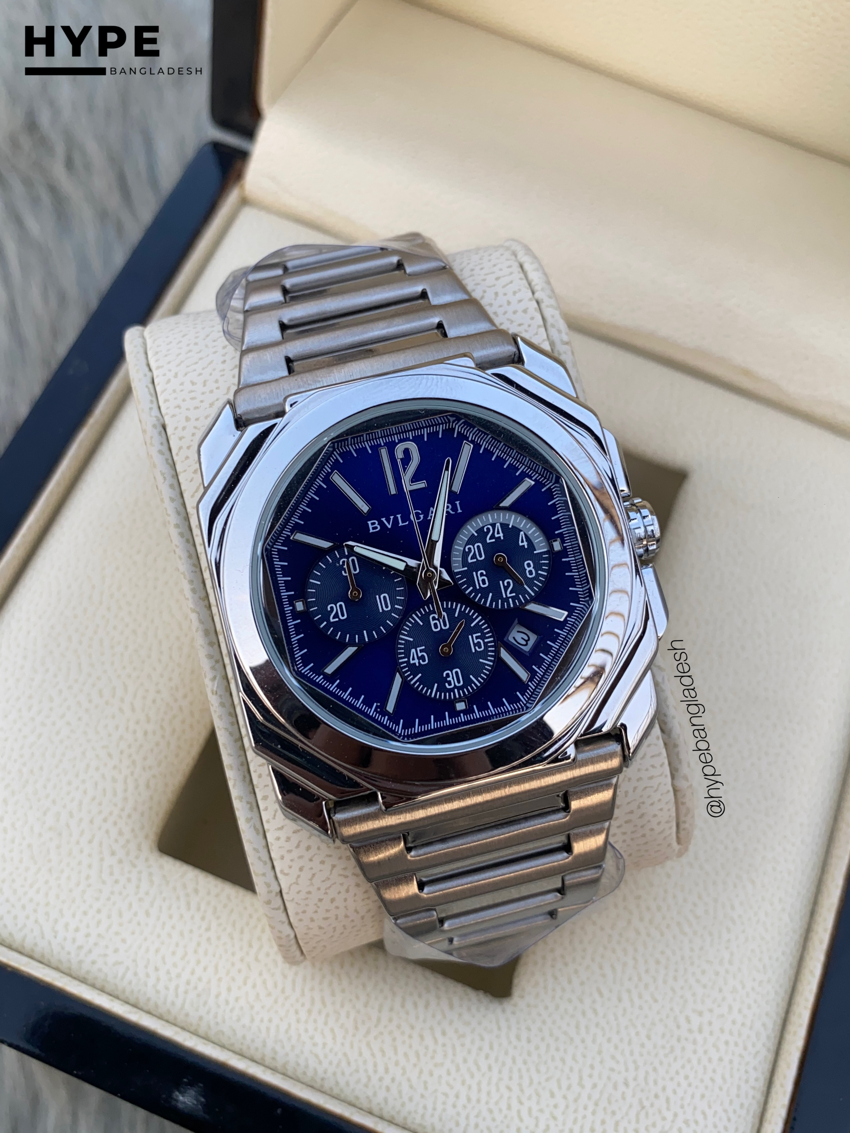 Bvlgari octo chronograph blue dial_img_6