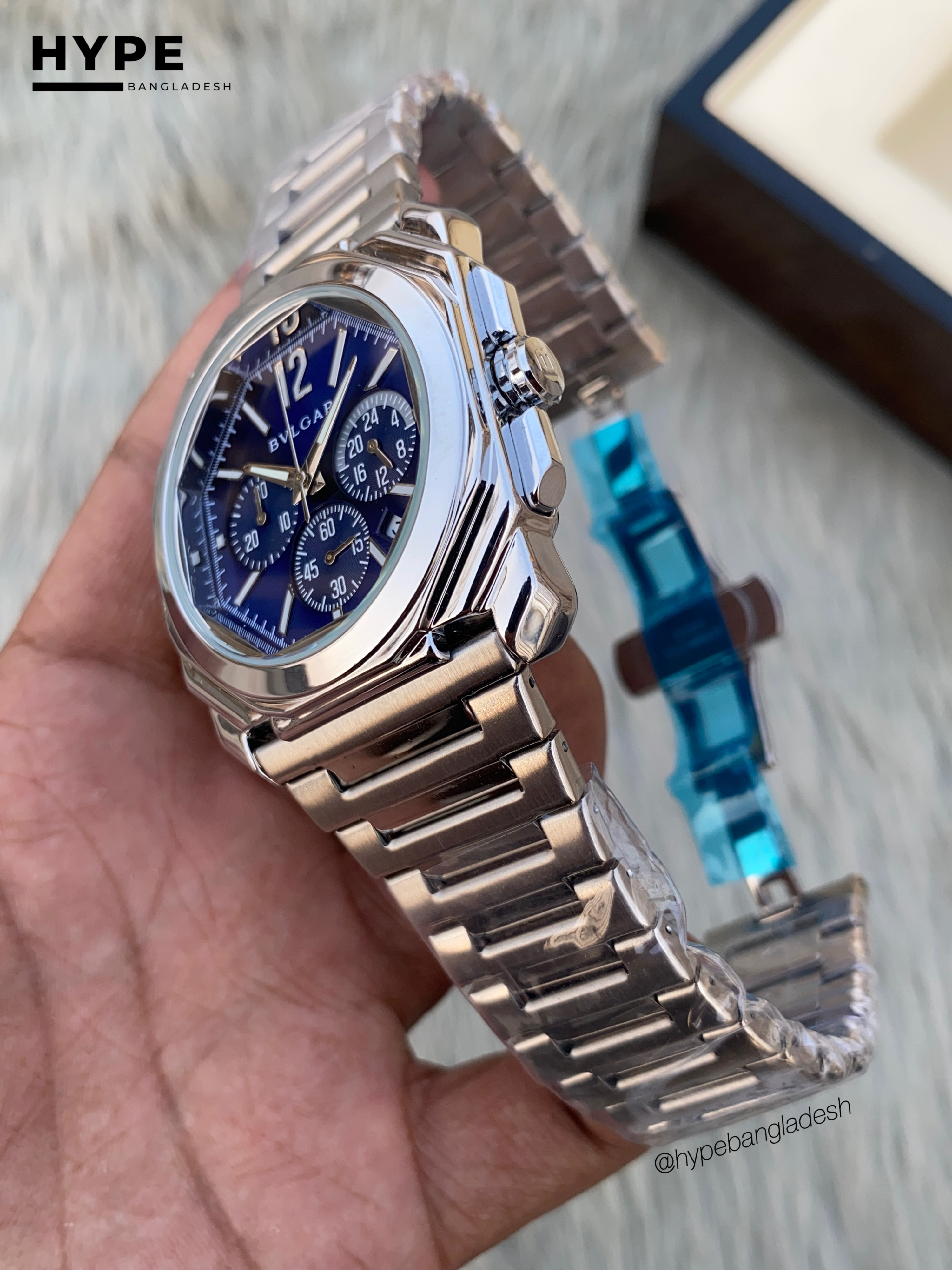 Bvlgari octo chronograph blue dial_img_4