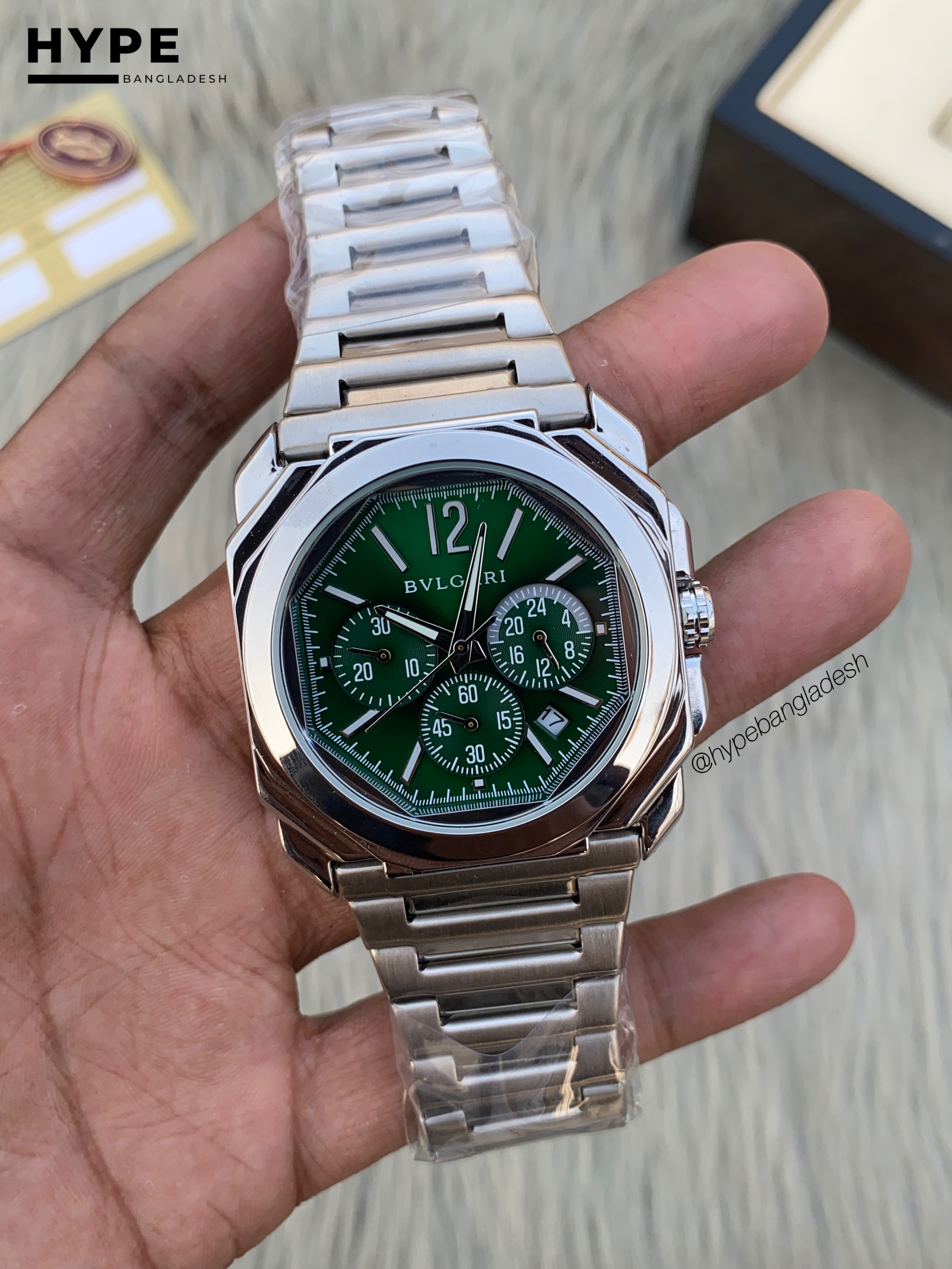 Bvlgari octo chronograph green dial_img_0