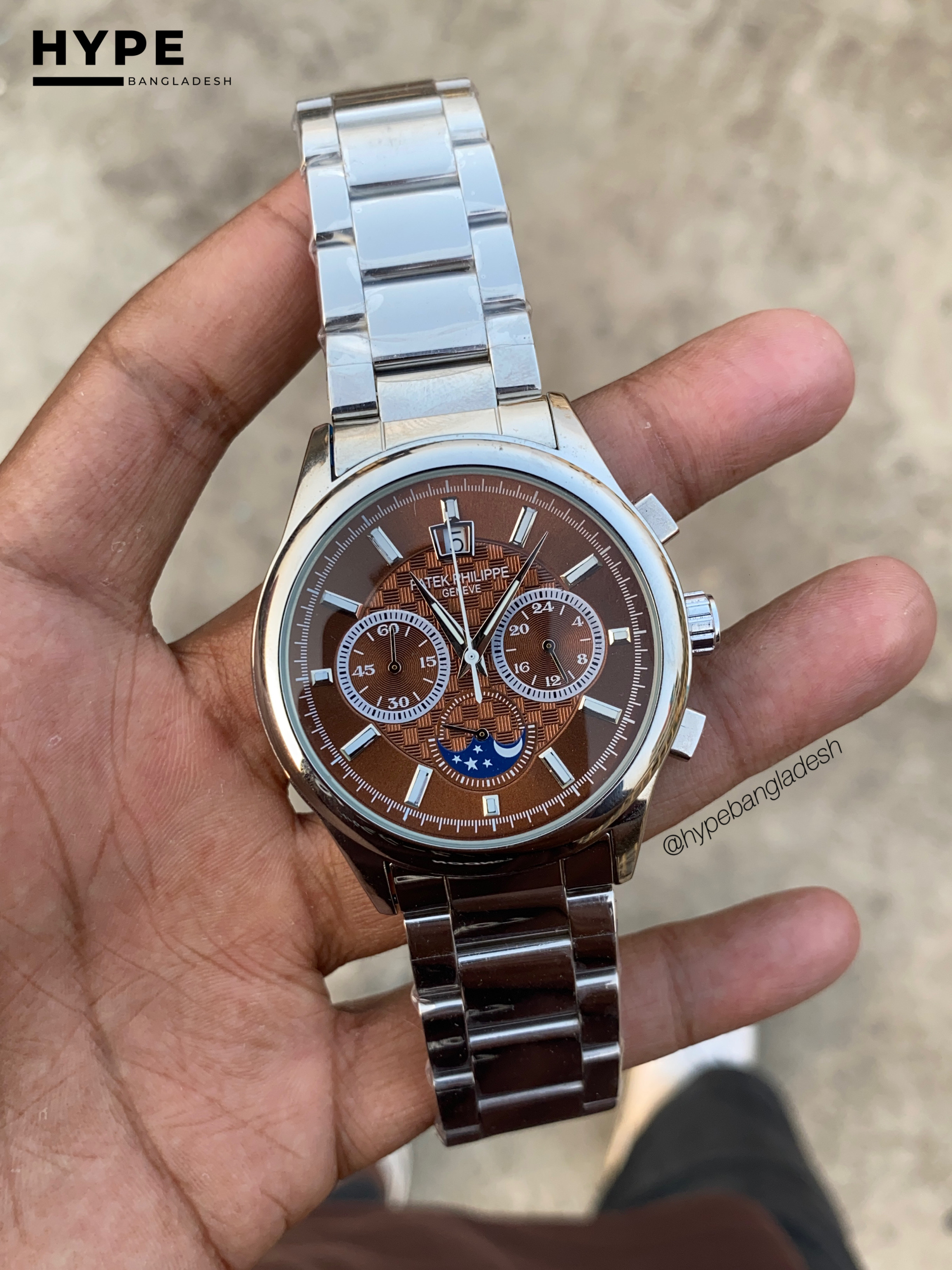 patek chronograph brown dial_img_1