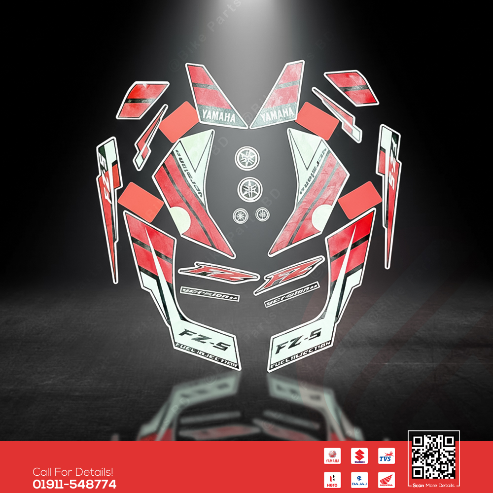 Full Set Sticker for Yamaha FZS V2 (Dark Night-New Model) bike._img_0