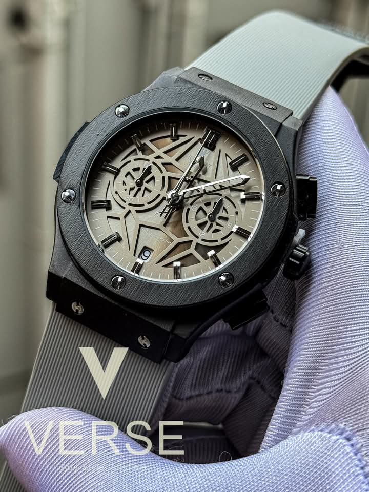 Hublot belt spider grey dial black case grey belt