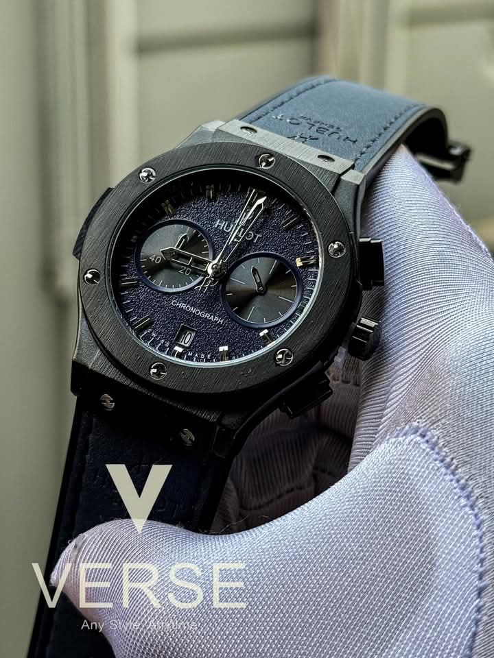 Hublot classic fusion black case blue belt blue dial v2