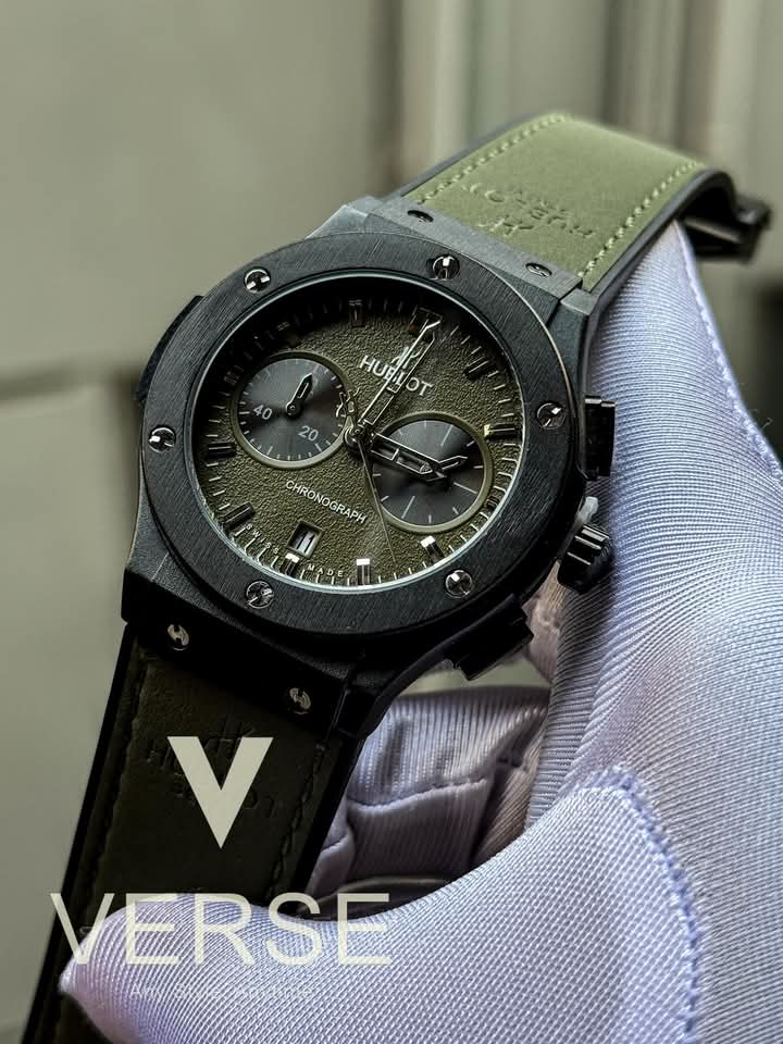 Hublot classic fusion black case green belt green dial v2