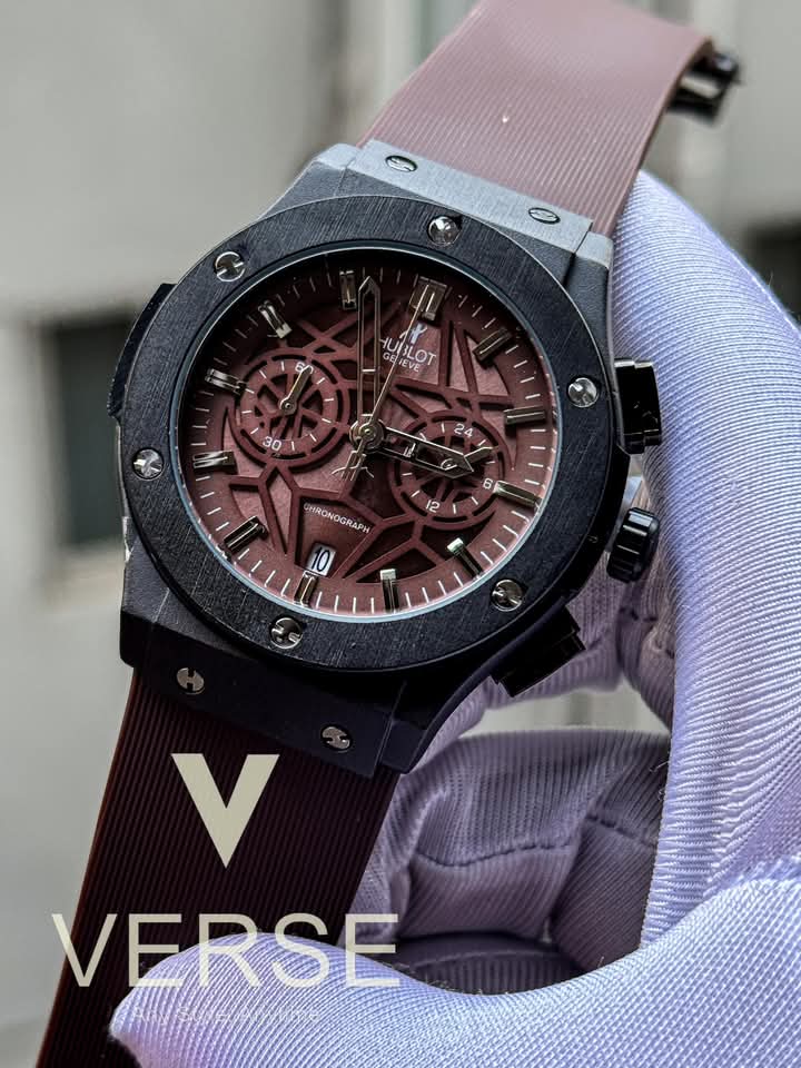 Hublot classic fusion black case brown belt brown dial v2
