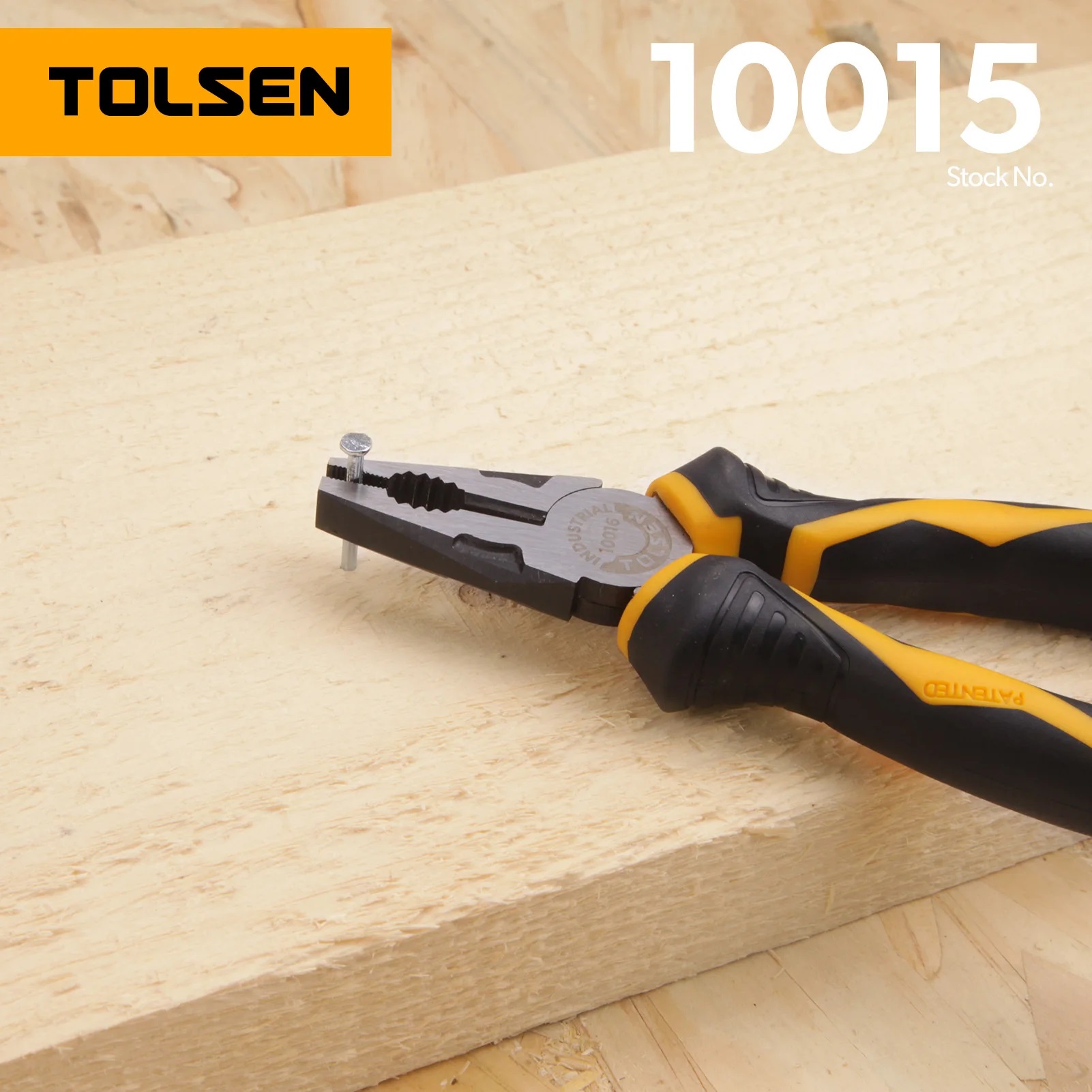 TOLSEN 10015 Combination Pliers,6" (160mm), Industrial GRIPro Series, CrV Steel, Black Finish | Model: 10015_img_6