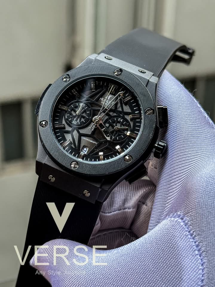 Hublot classic fusion black case black belt black dial v2