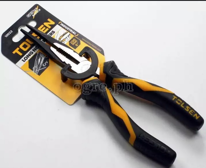 TOLSEN Long Nose Pliers (8 inch or 200mm) Industrial GRIPro Series Model 10022_img_1