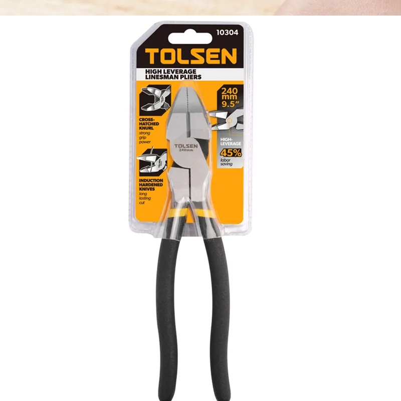 TOLSEN 10304 High Leverage Combination Pliers, 9.5" ( 240mm ), Model 10304_img_2