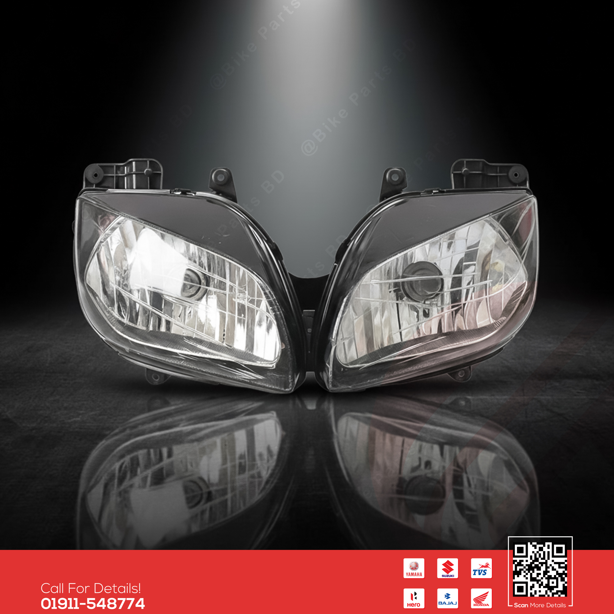 Headlight assy for Yamaha Fazer V1 bike._img_0