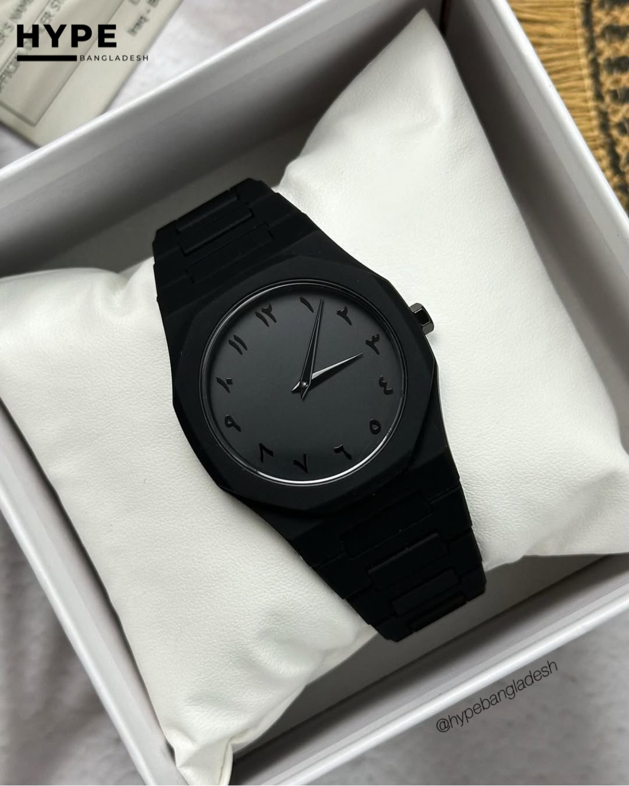 Arabic Dial Polycarbon Plastic Lightweight Watch (ALL BLACK)_img_3