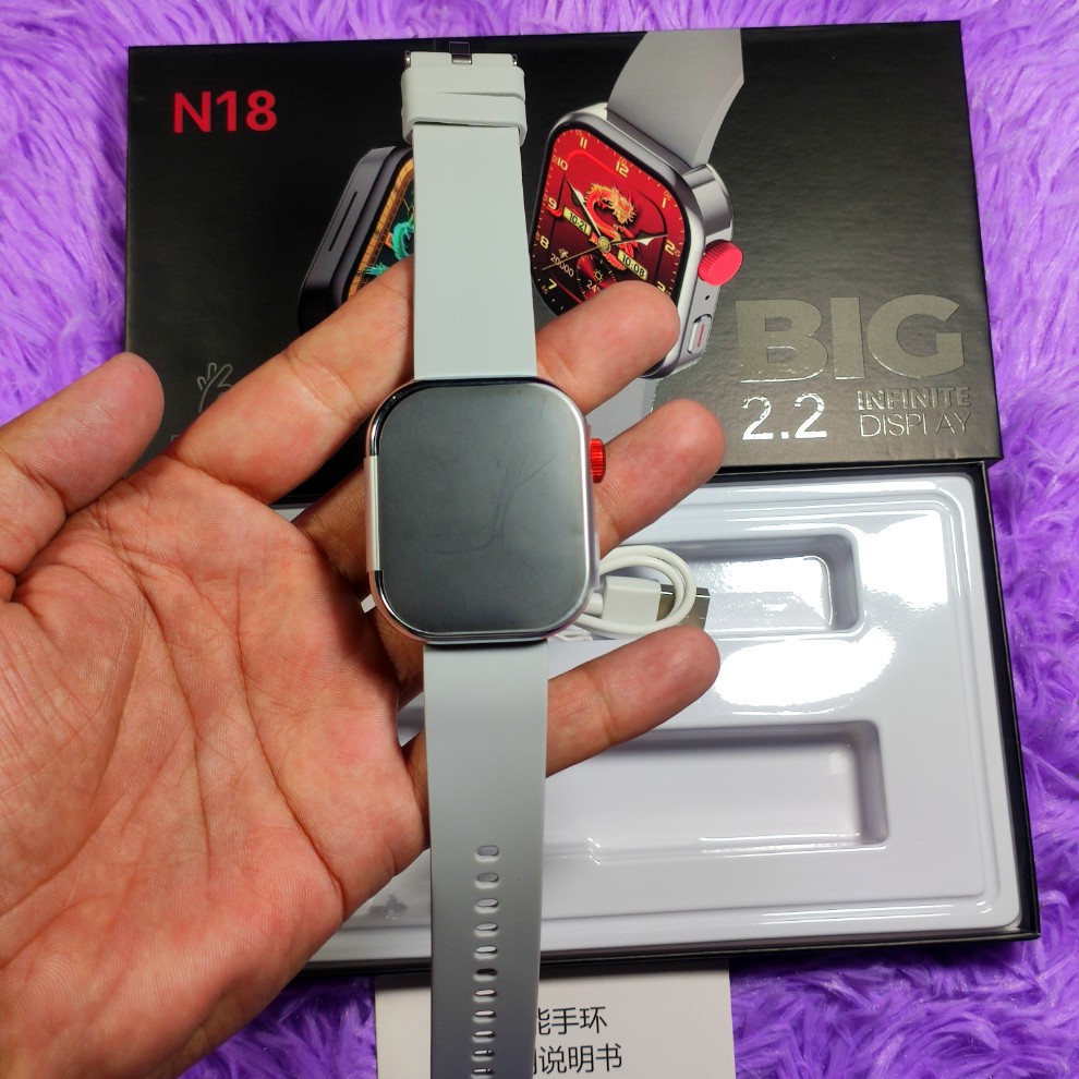 N 18  Latest  Smartwatch – Premium 2.2 inch Infinite  Colourful Bride Display 🔥