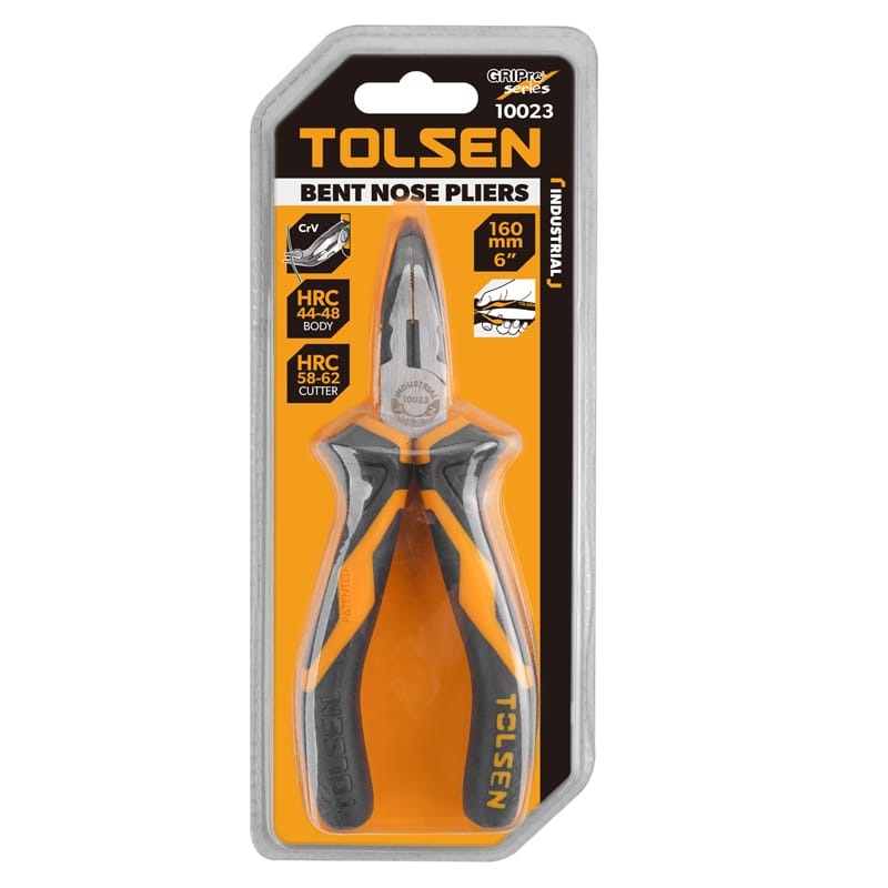 TOLSEN 6" Bent Nose Pliers (160mm) Industrial GRIPro Series Model: 10023_img_4